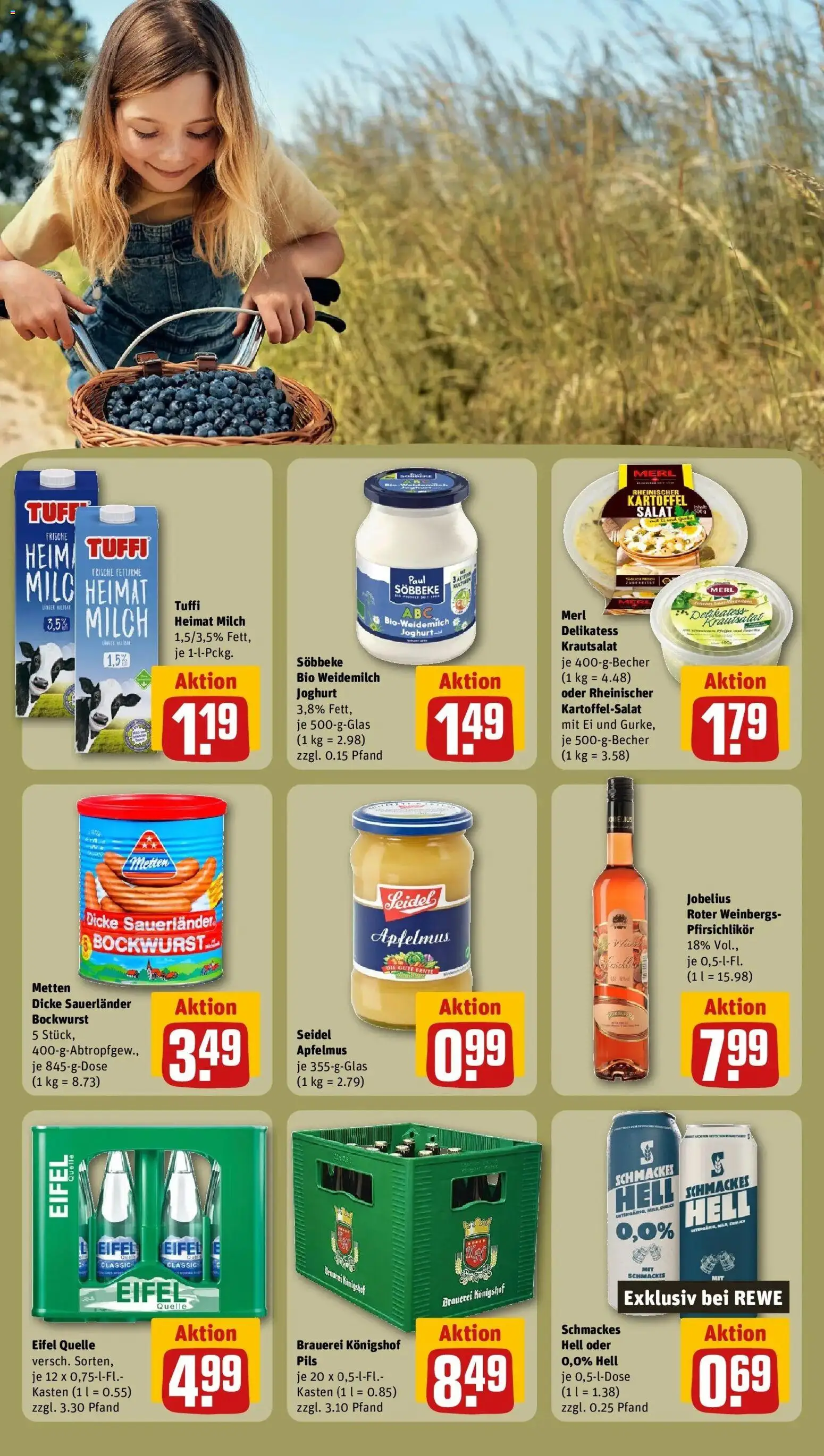 Rewe Prospekt Merzenich – gültig ab 27.07.2026 | Seite: 27 | Produkte: Milch, Joghurt, Pils, Salat