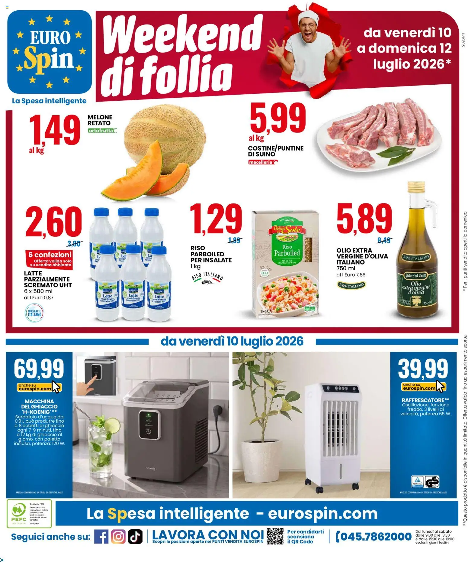 Volantino Eurospin del 02/07/2026 | Pagina: 18 | Prodotti: Paletta, Latte, Olive, Olio extra vergine