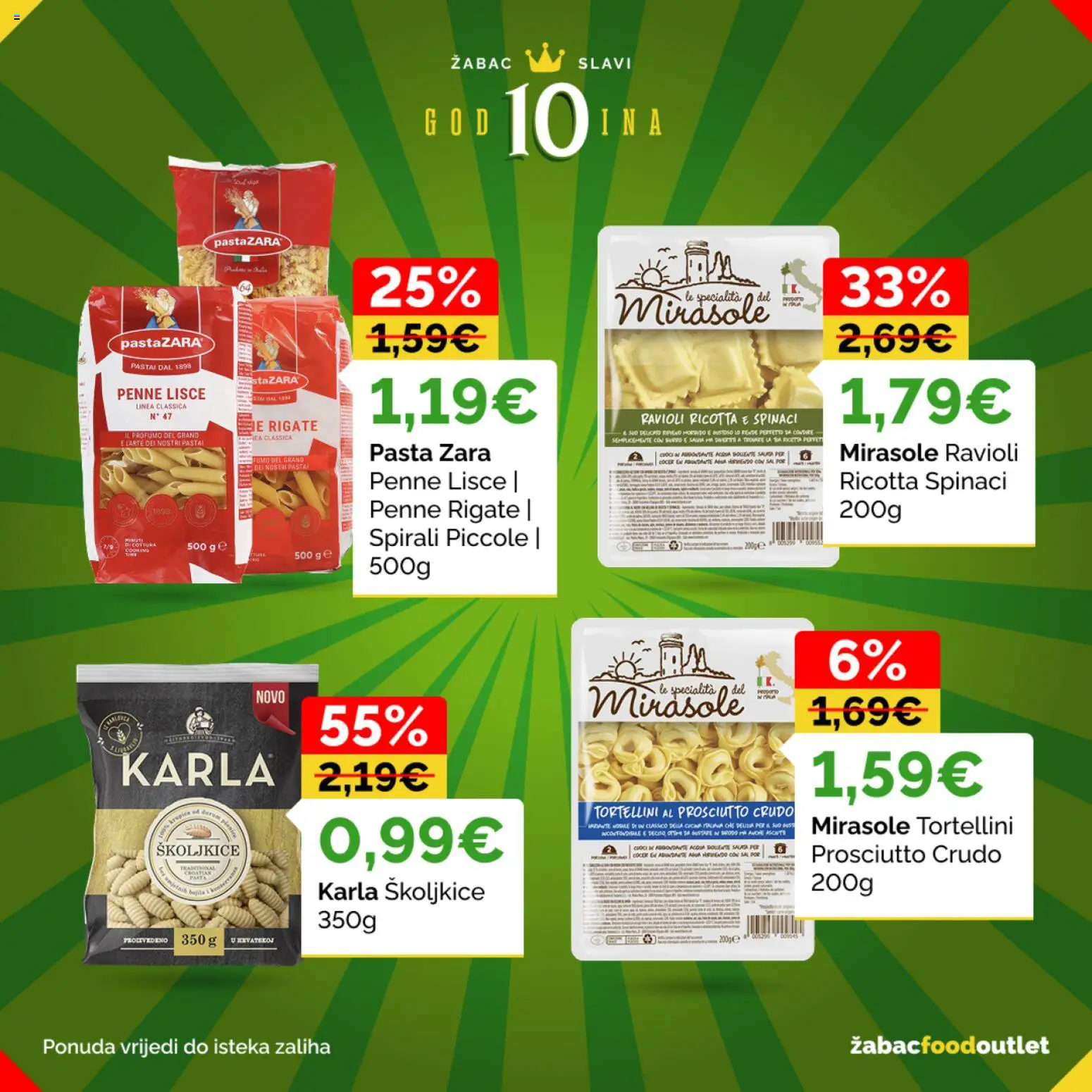 Žabac katalog | vrijedi od 03.08.2026 | Stranica: 2 | Proizvodi: Tortellini, Ravioli, Šal, Pasta