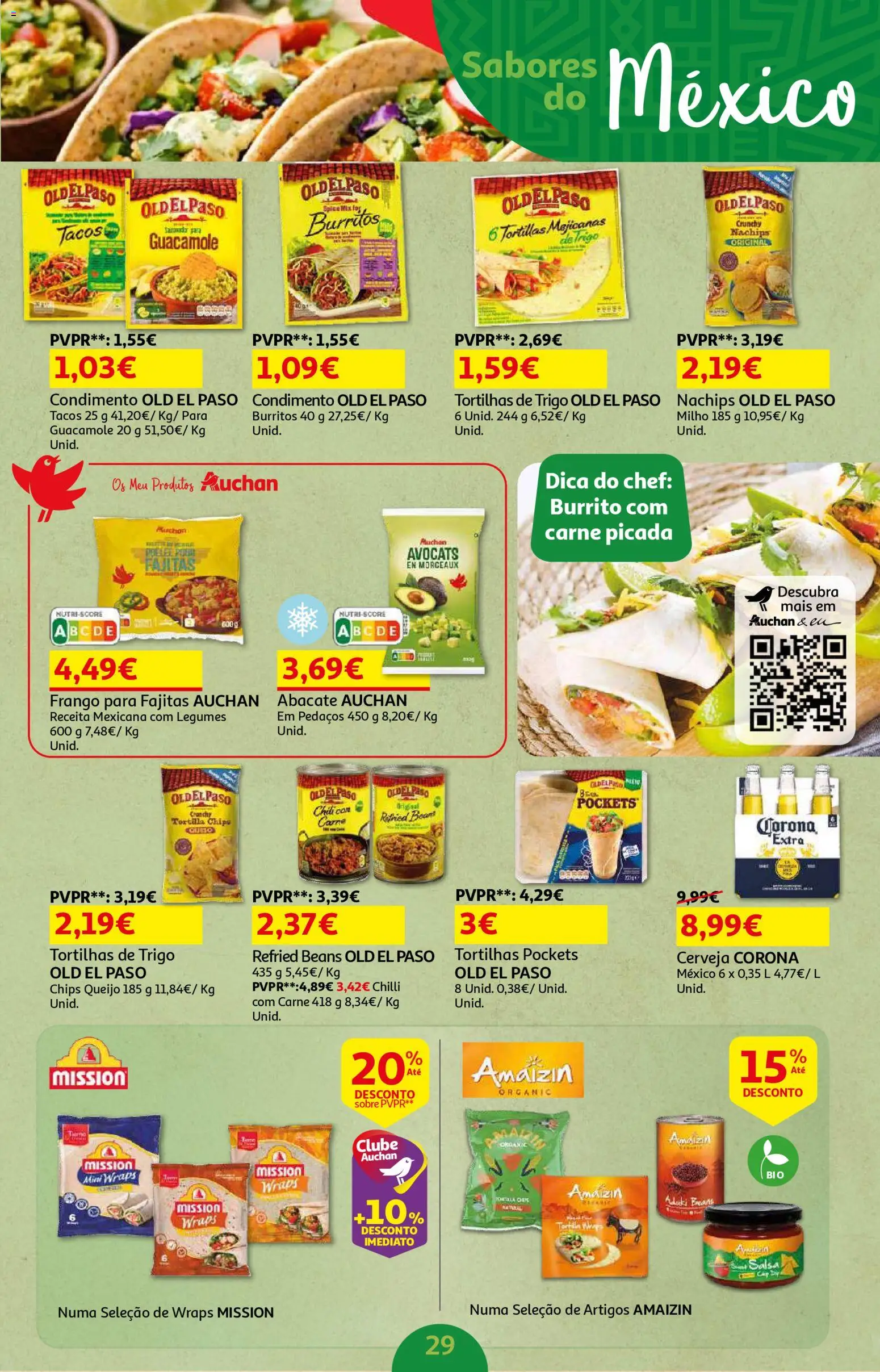 Auchan - Beleza Interiores Spring │ válido de 21.04.2026 | Página: 29 | Produtos: Carne picada, Queijo, Abacate, Carne
