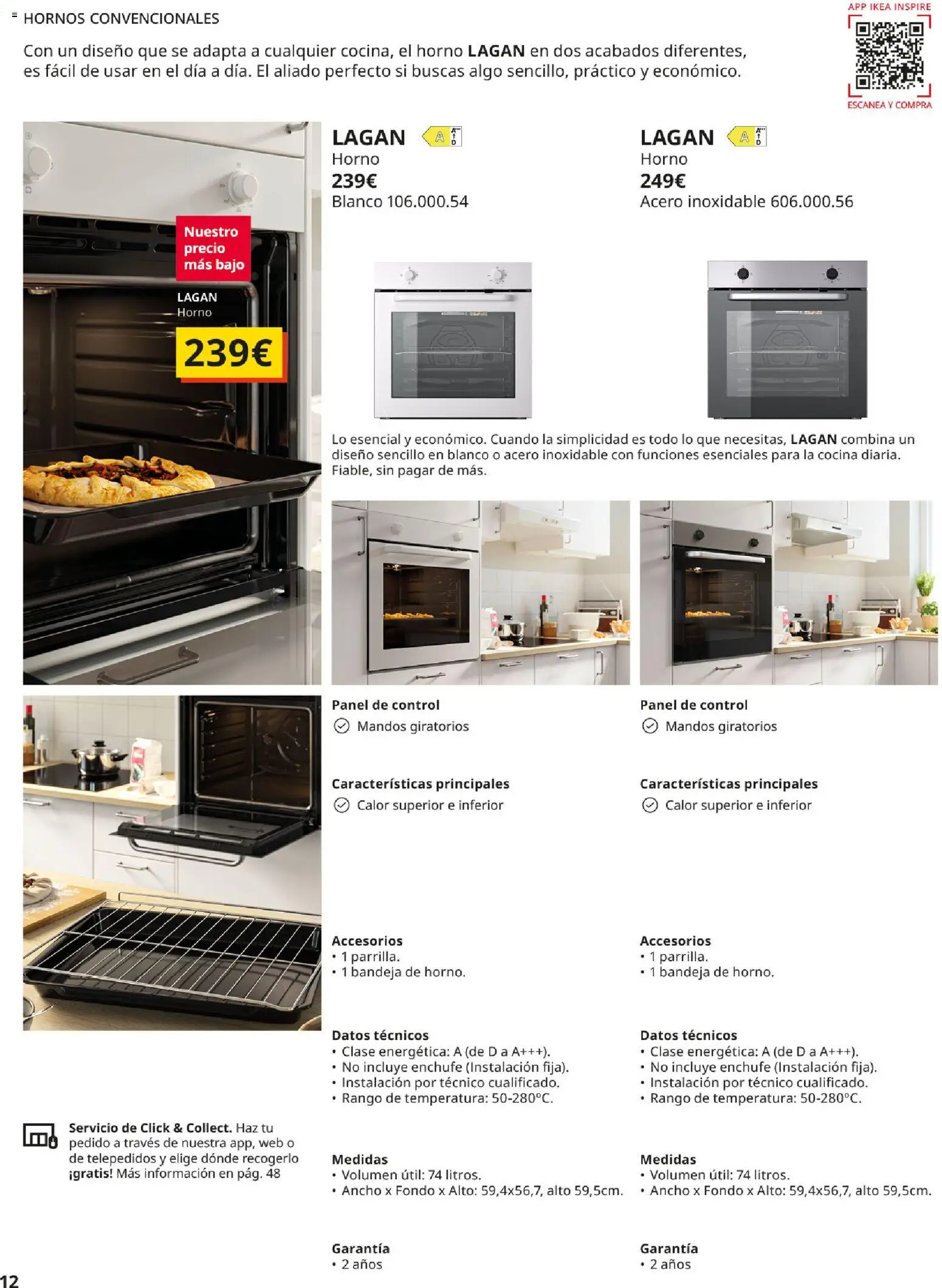 IKEA - Electrodomésticos │ válido desde el 01/09/2026 | Página: 12 | Productos: El horno, Cocina, Bandeja, Enchufe