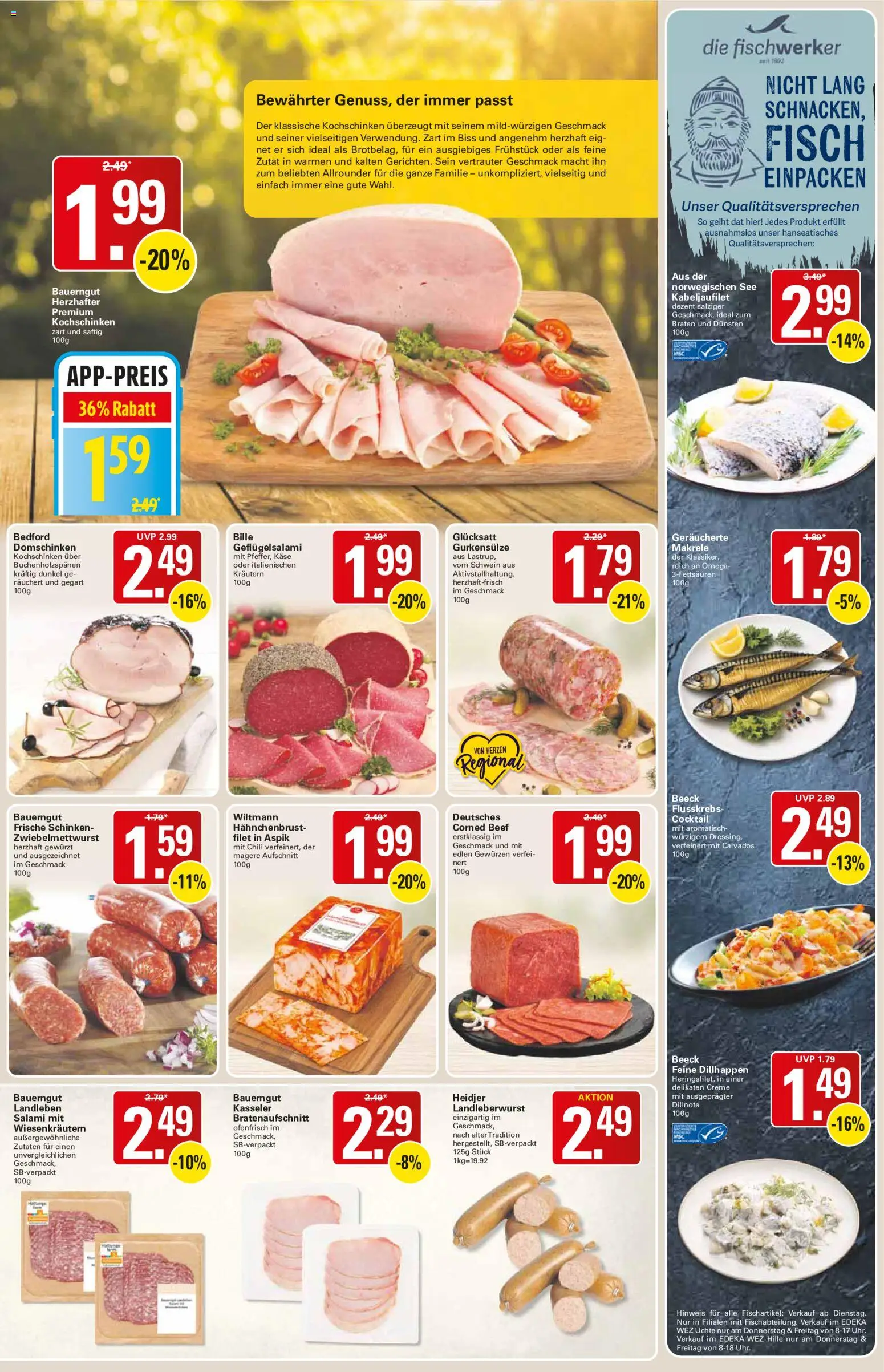 WEZ Prospekt – gültig ab 10.08.2026 | Seite: 5 | Produkte: Käse, Bauerngut, Salami, Makrele