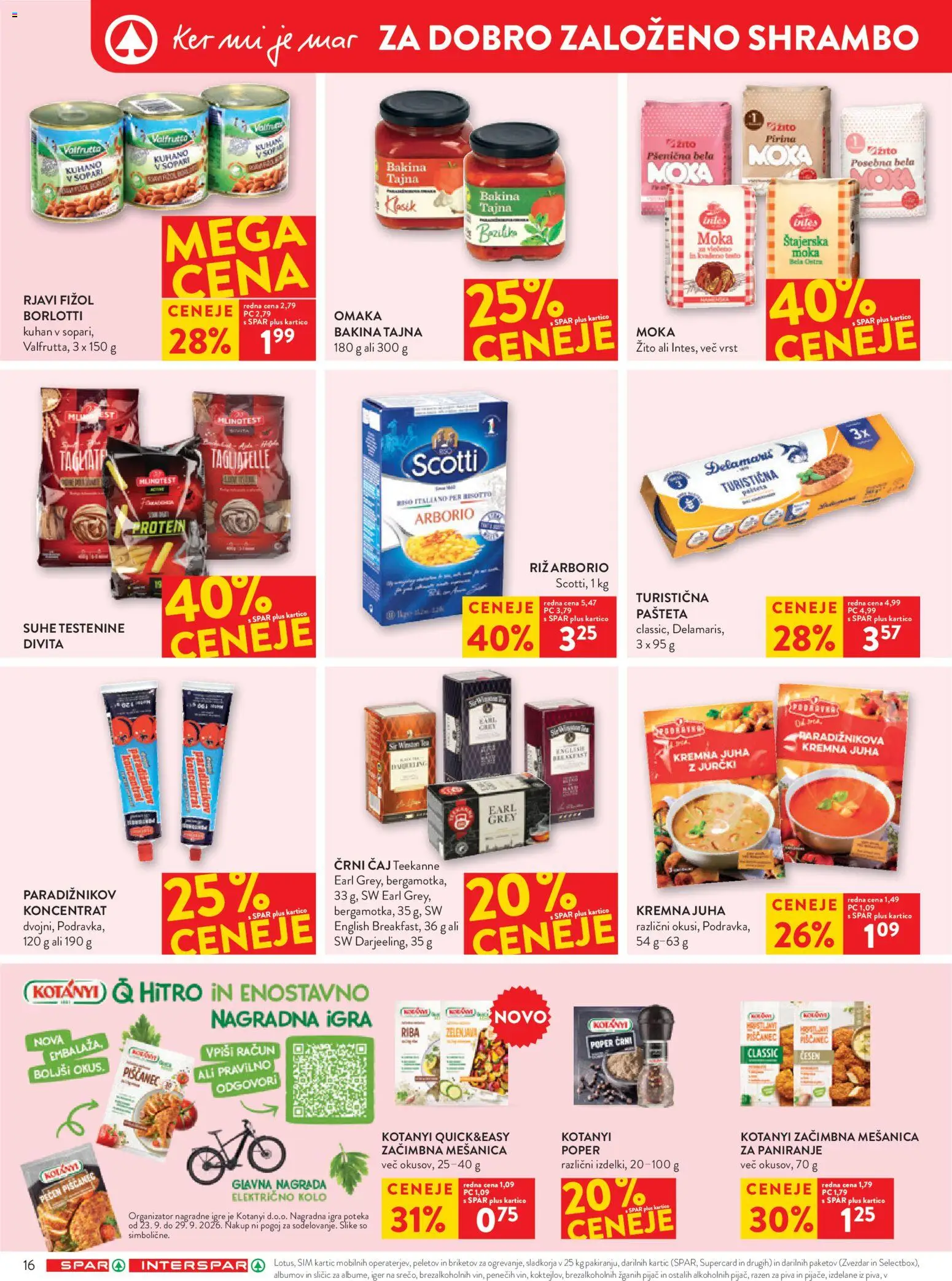 Novi Spar katalog ponudbe – veljaven od 23.09.2026 | Stran: 22 | Izdelki: Črni čaj, Juha, Riba, Zelenjava