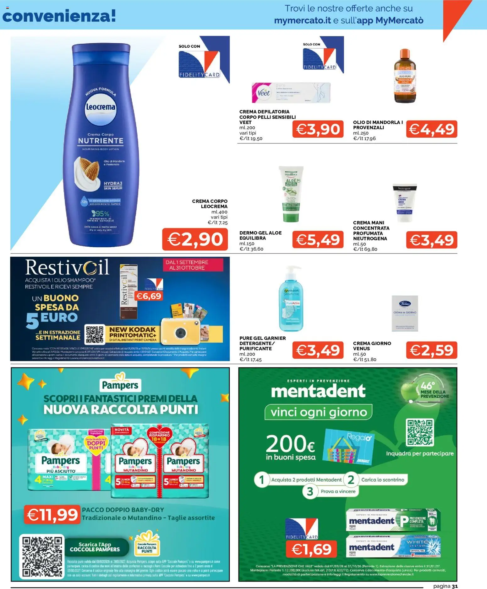 Volantino Mercatò del 01/10/2026 | Pagina: 31 | Prodotti: Crema, Crema depilatoria, Mandorle, Data
