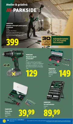 Ofertele Lidl valabile de la 14.09.2026 | Pagină: 38 | Produse: Slefuitor, Încărcător, Gradina, Clește