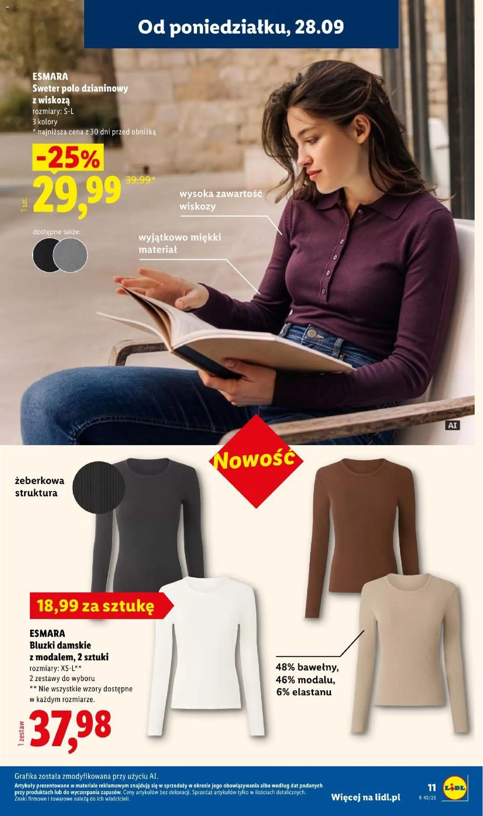 Lidl Katalog od 28.09.2026 | Strona: 15 | Produkty: Sweter