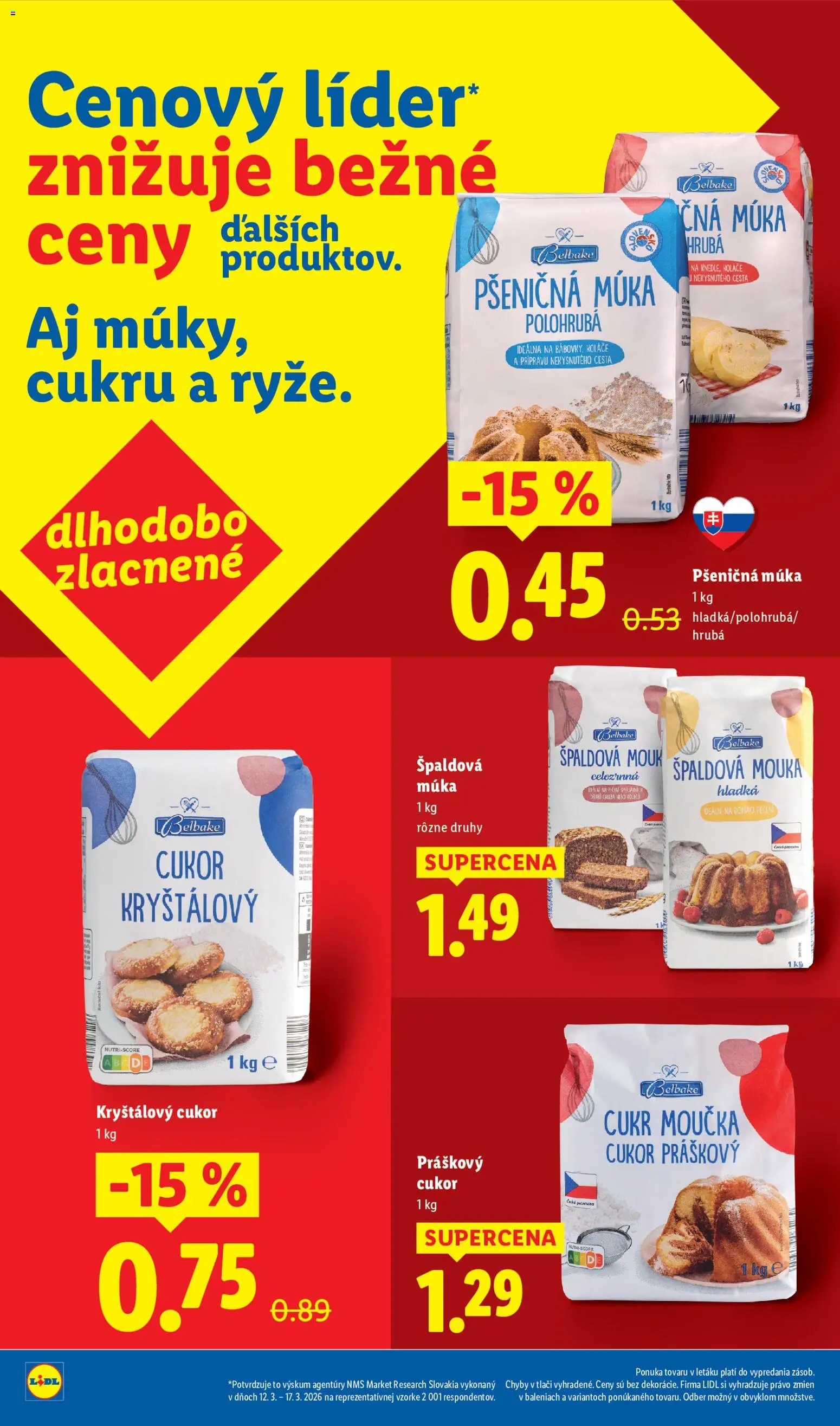 Nové Lidl akcie – leták je platný od 02.02.2026 | Strana: 12 | Produkty: Práškový cukor, Pšeničná múka, Špaldová múka, Kryštálový cukor
