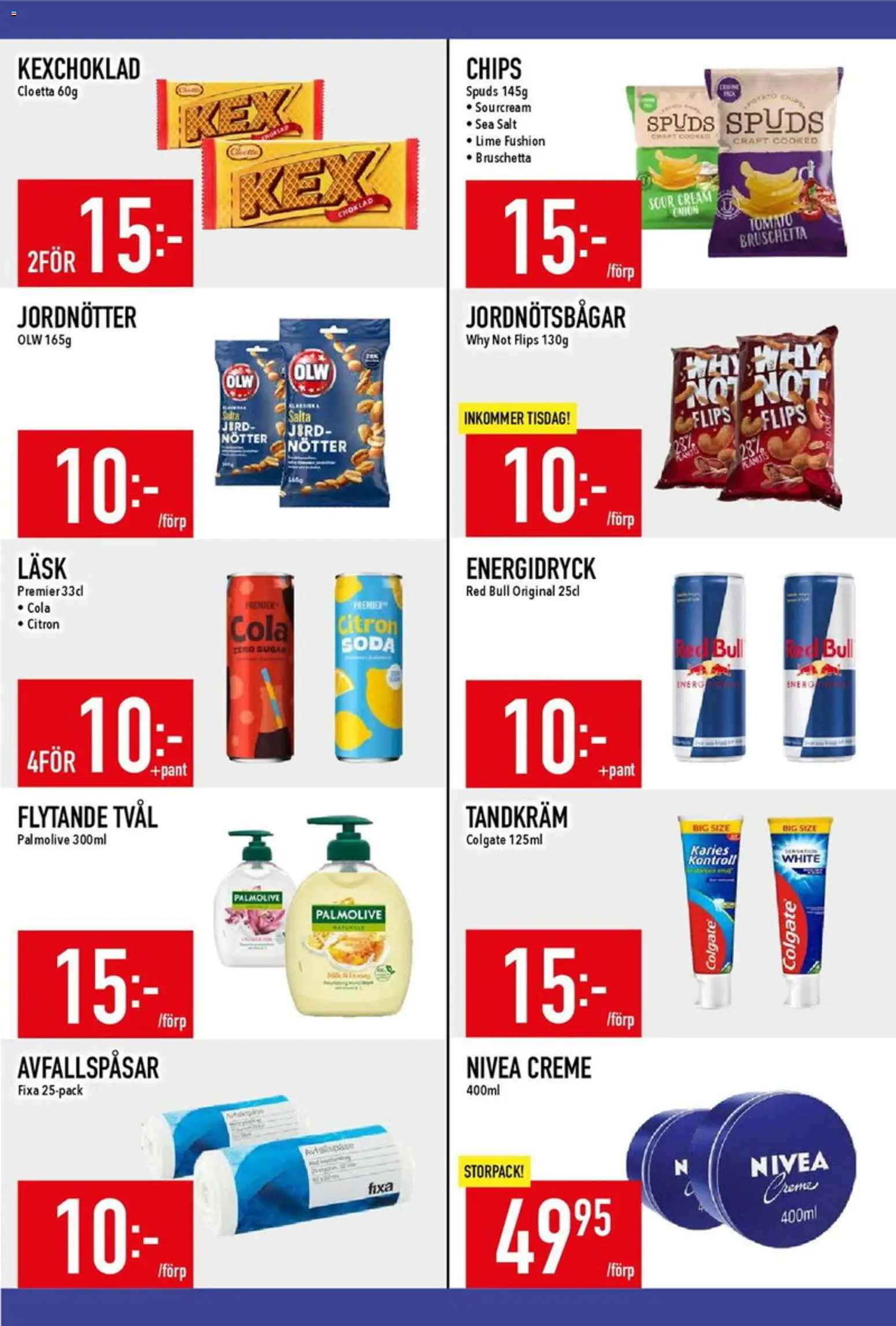 Matdax reklamblad aktuell från 09.03.2026 | Sida: 16 | Produkter: Avfallspåsar, Tvål, Chips, Citron