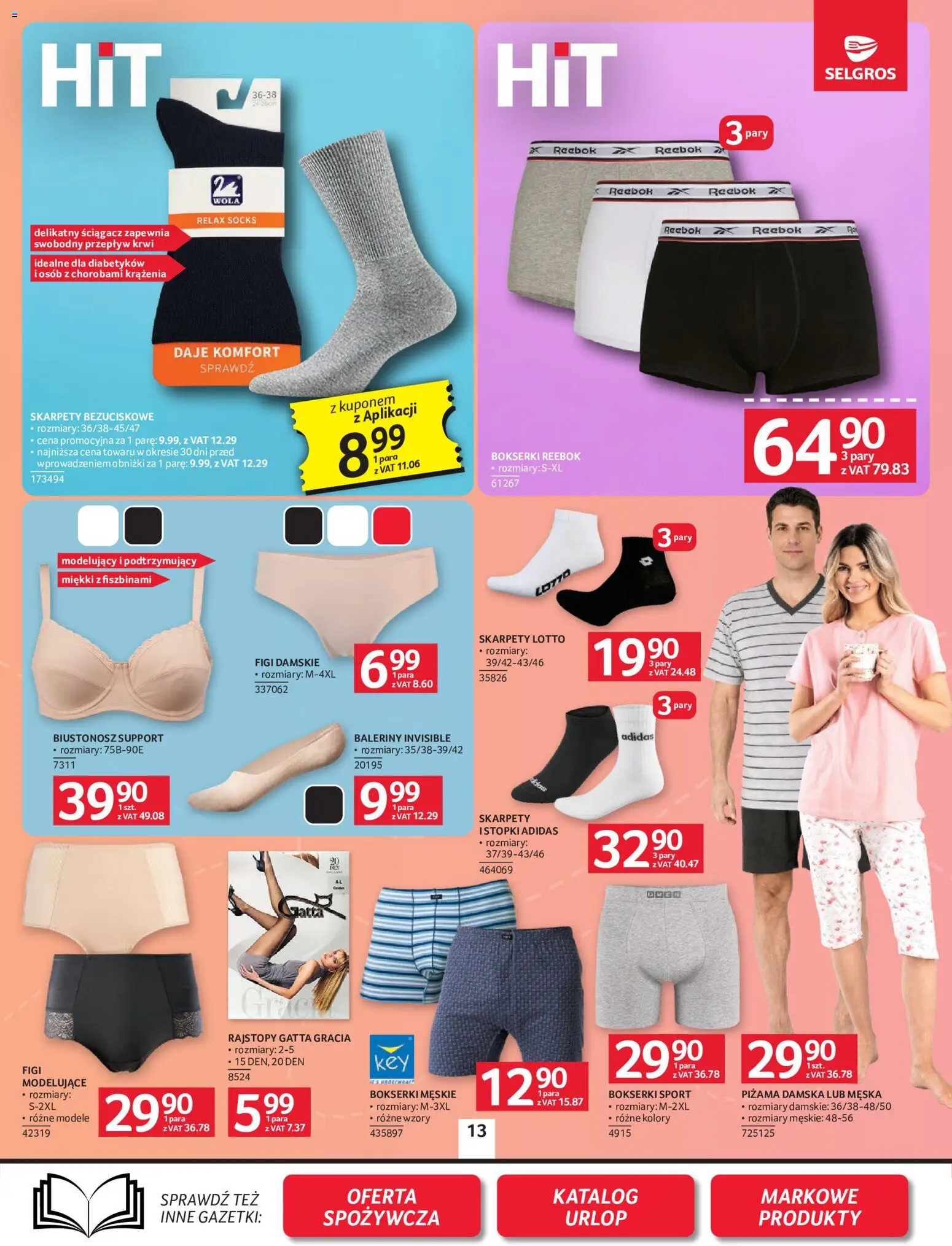 Selgros cash&carry gazetka - Oferta przemysłowa od 18.06.2026 | Strona: 15 | Produkty: Biustonosz, Skarpety, Baleriny, Gatta