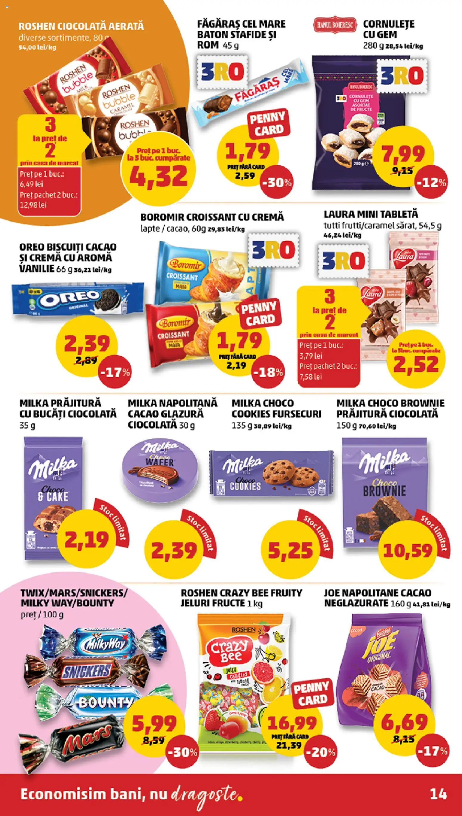 Noul catalog PENNY – valabil de la 22.07.2026 | Pagină: 14 | Produse: Cornulețe, Cacao, Biscuiți, Fructe