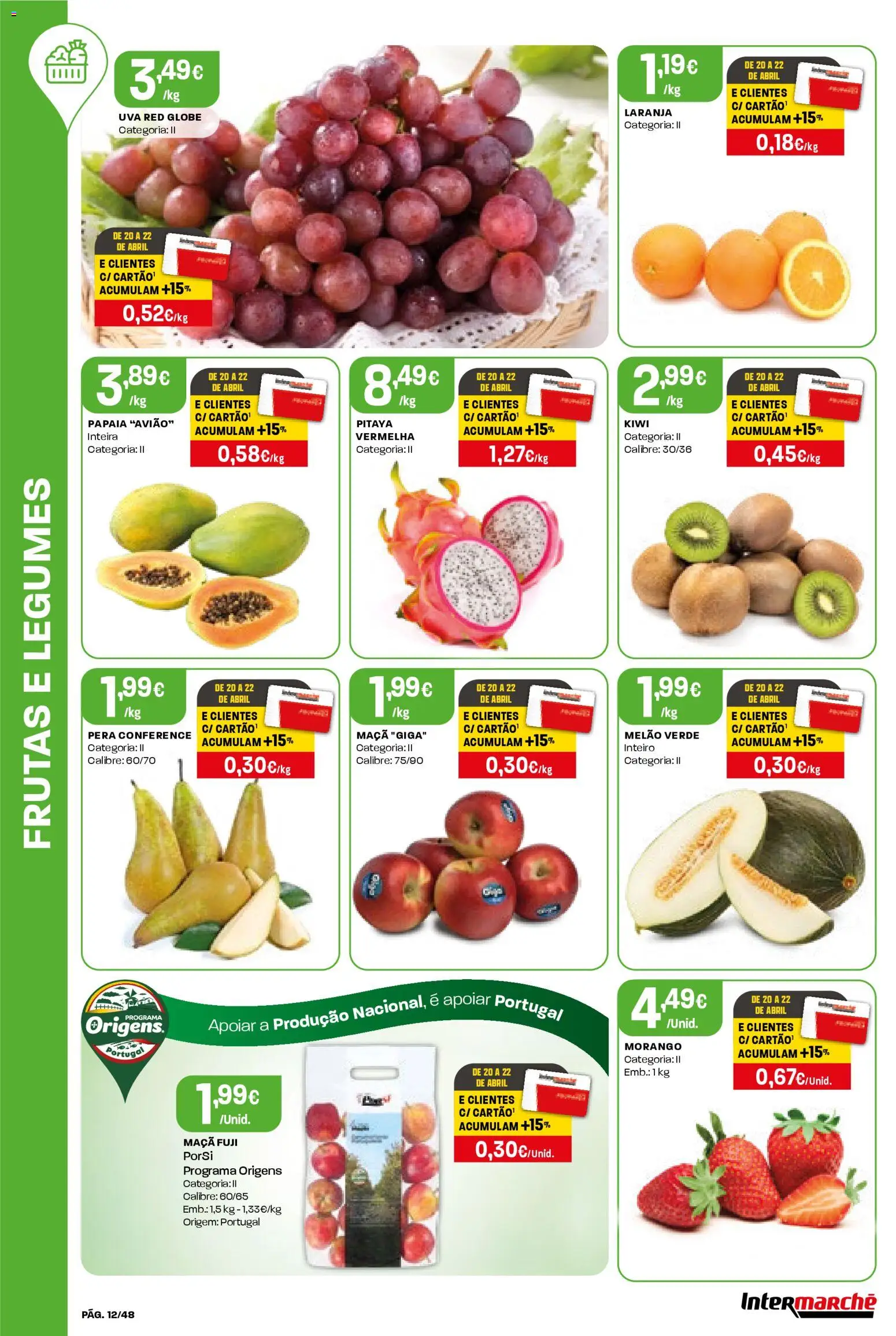 Intermarché folheto │ válido de 16.04.2026 | Página: 12 | Produtos: Maça, Melão