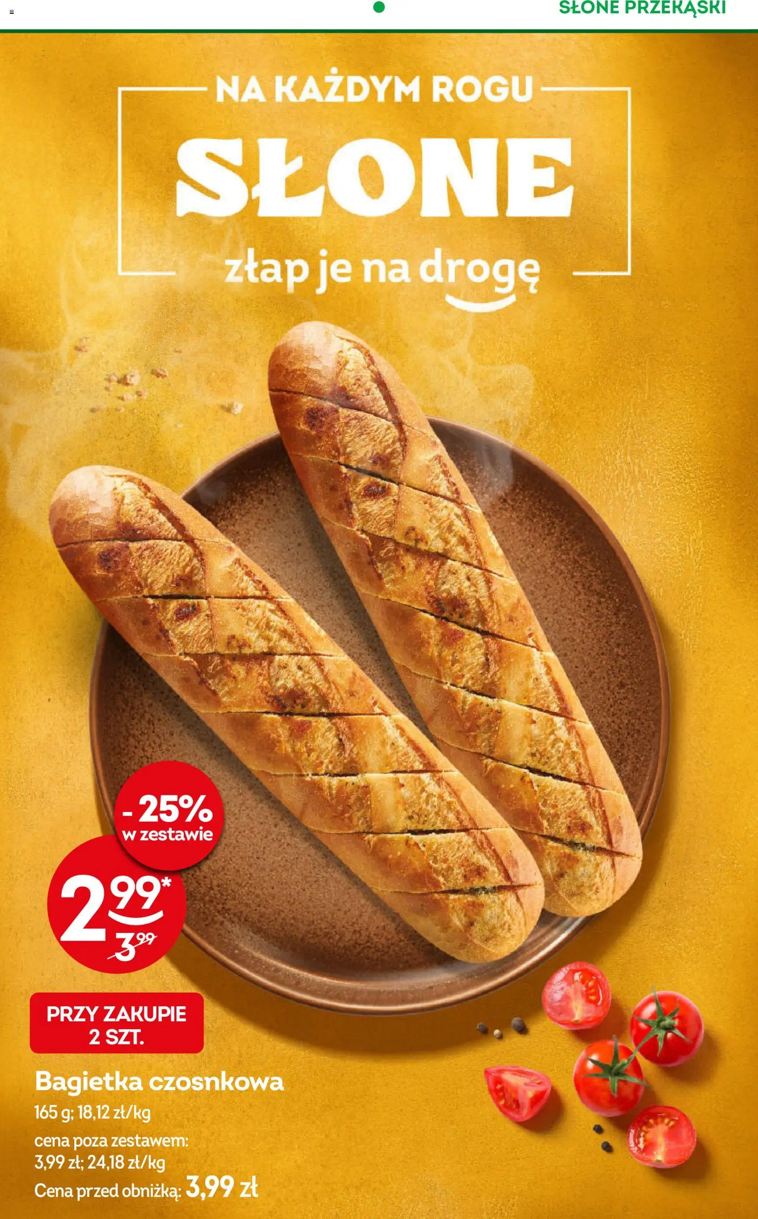 Żabka gazetka od 10.08.2026 | Strona: 69 | Produkty: Przekąski, Bagietka czosnkowa, Bagietka, Słone przekąski