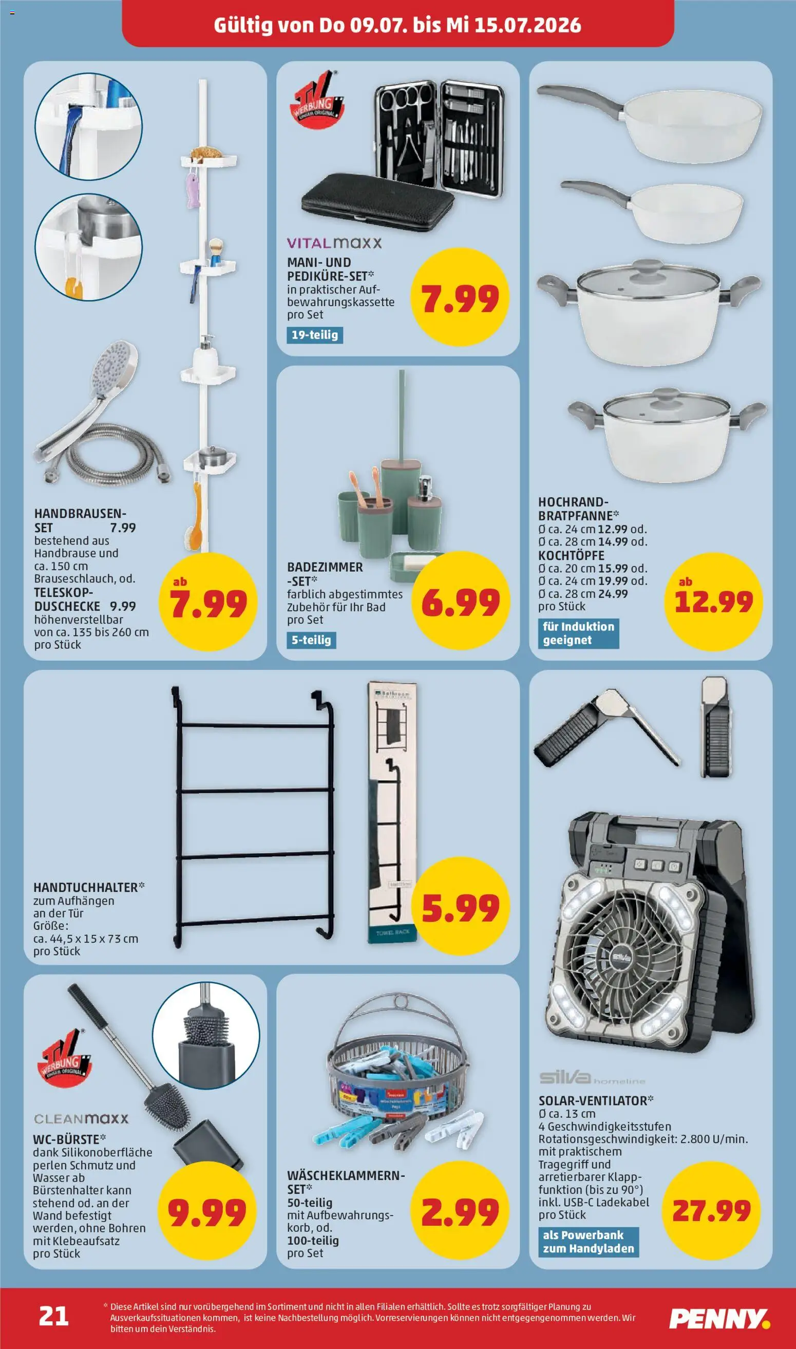Penny Markt Flugblatt gültig ab 09.07.2026 | Seite: 21 | Produkte: Wasser, Bad
