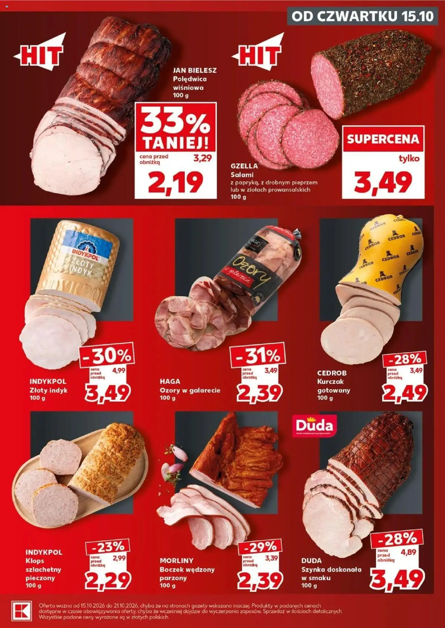 Kaufland gazetka - Super sobota od 17.10.2026 - od jutra PDF | Strona: 15 | Produkty: Indyk, Boczek wędzony parzony, Boczek wędzony, Boczek