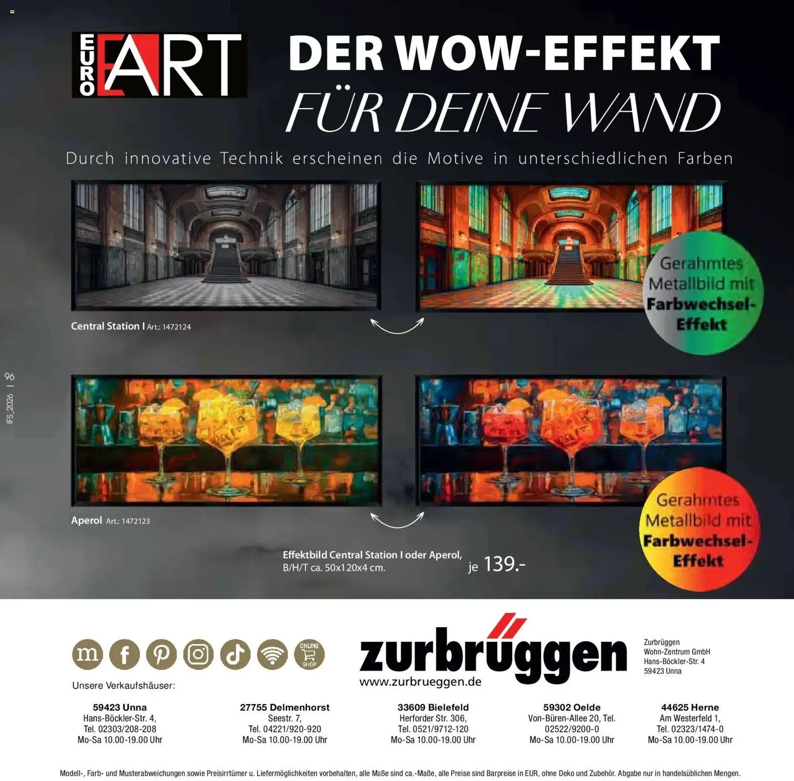 Zurbrüggen Frühlings-Boten für dein zuhause (ab 14.04.2026) zum Blättern | Seite: 94 | Produkte: Aperol, Uhr