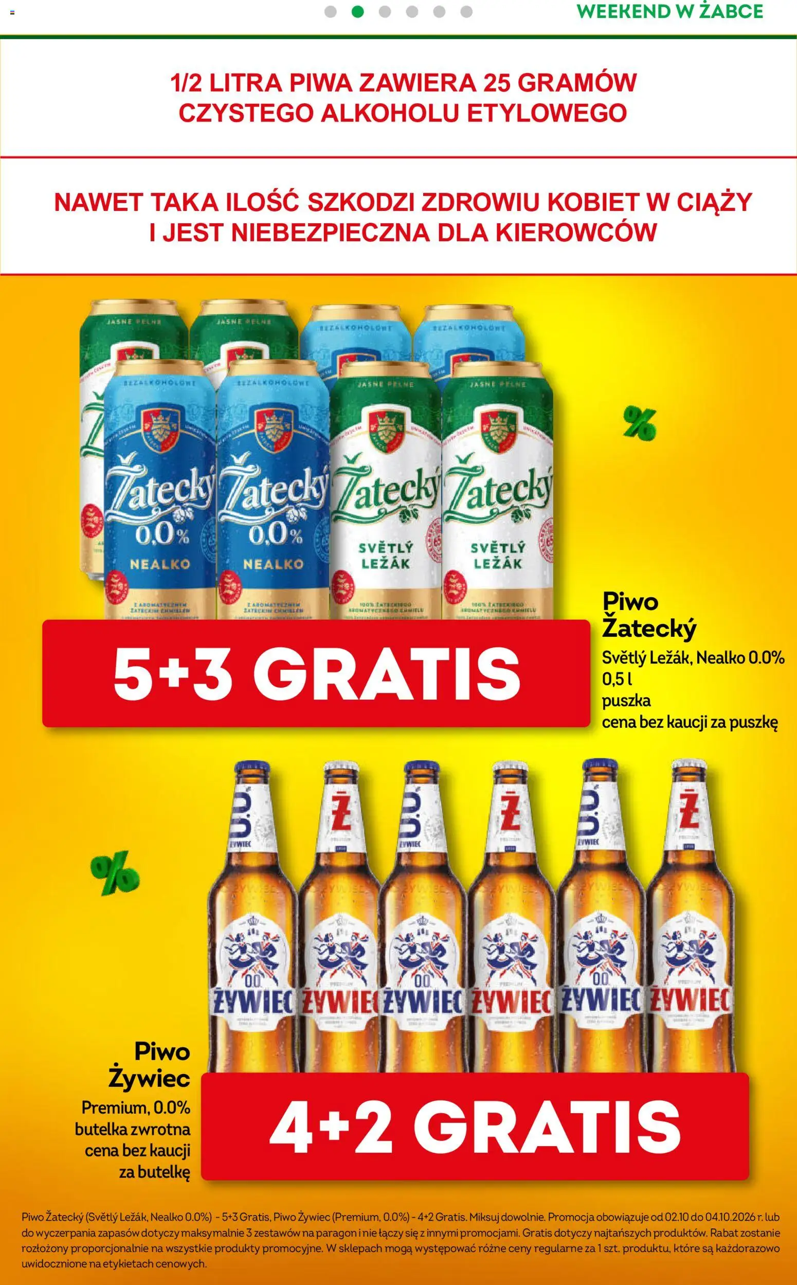 Żabka gazetka - Weekendowe promocje od 02.10.2026 | Strona: 3 | Produkty: Leżak, Piwo, Piwo zatecky