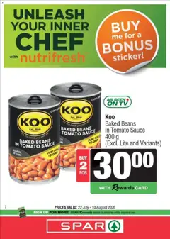KWIKSPAR specials catalogue – valid from 22/07/2026