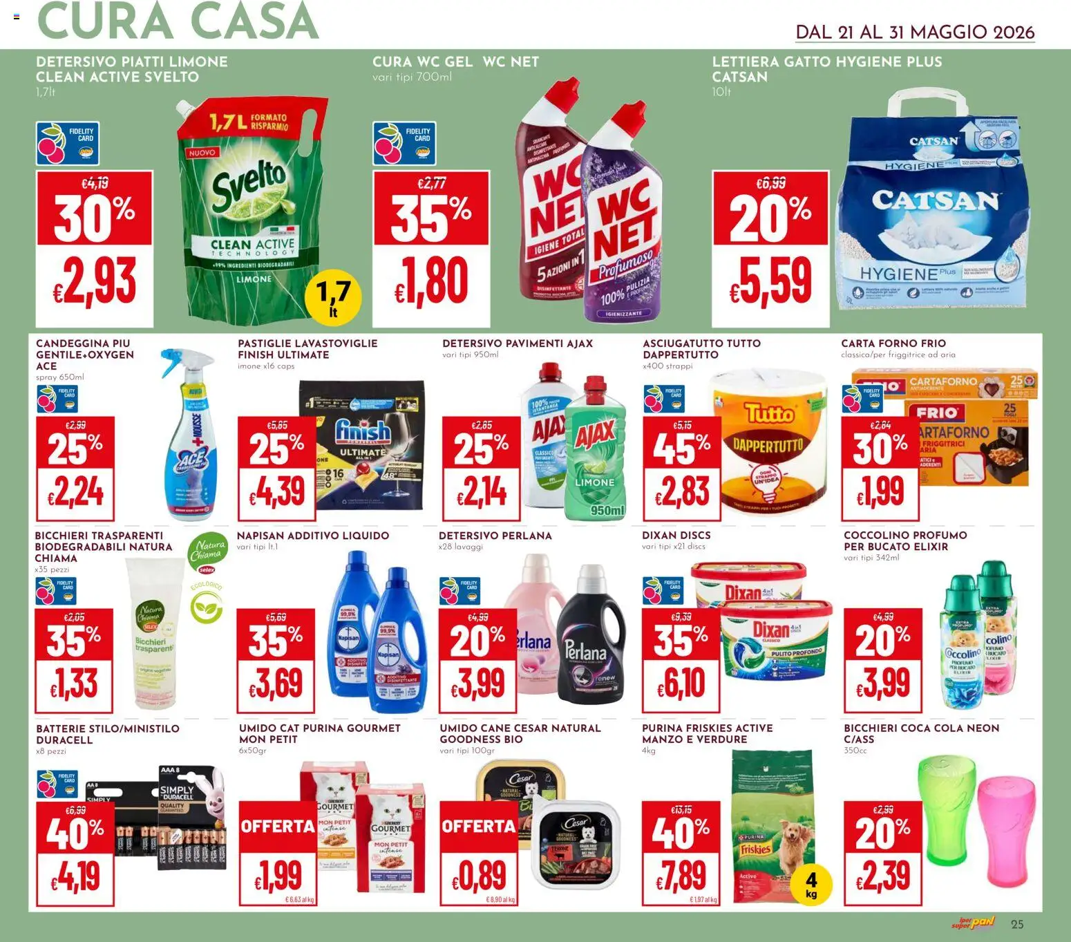 Volantino Pan del 21.05.2026 | Pagina: 25 | Prodotti: Manzo, Carta forno, Friggitrice, Batterie