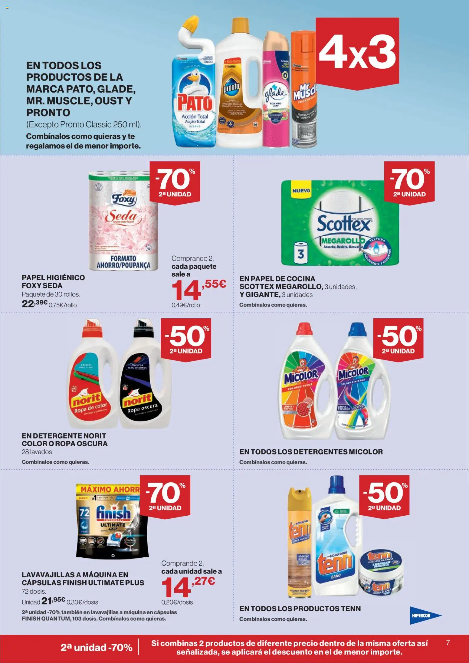 Hipercor catálogo │ válido desde el 16/07/2026 | Página: 7 | Productos: Detergente, Ropa, Cocina, Lavavajillas