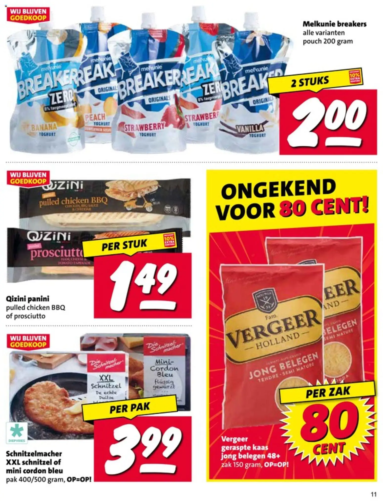 {H1} | Pagina: 11 | Producten: Kaas, Yoghurt, Schnitzel, Zak