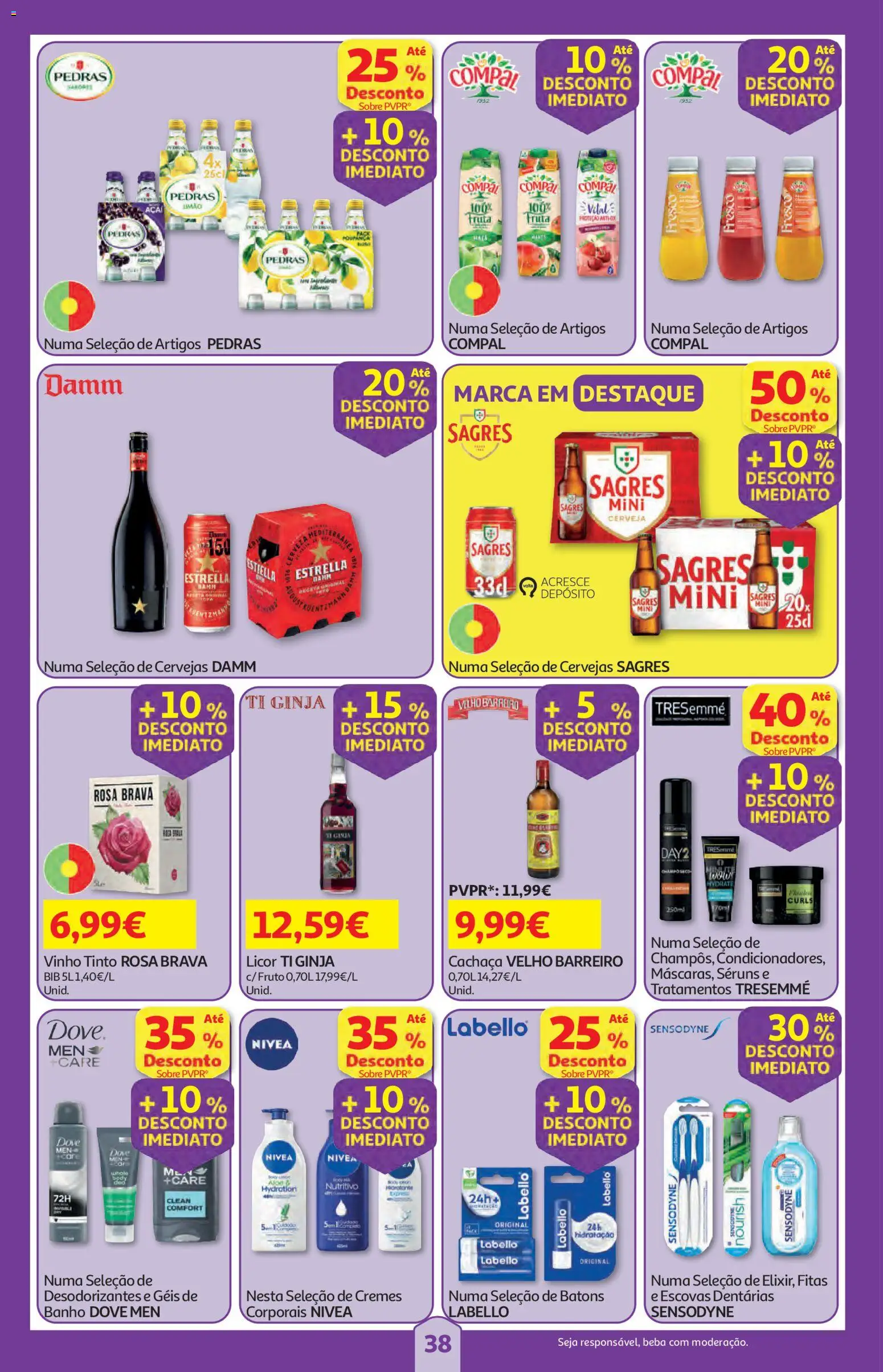 Auchan folheto │ válido de 02/07/2026 | Página: 38 | Produtos: Licor, Vinho, Cerveja, Vinho tinto