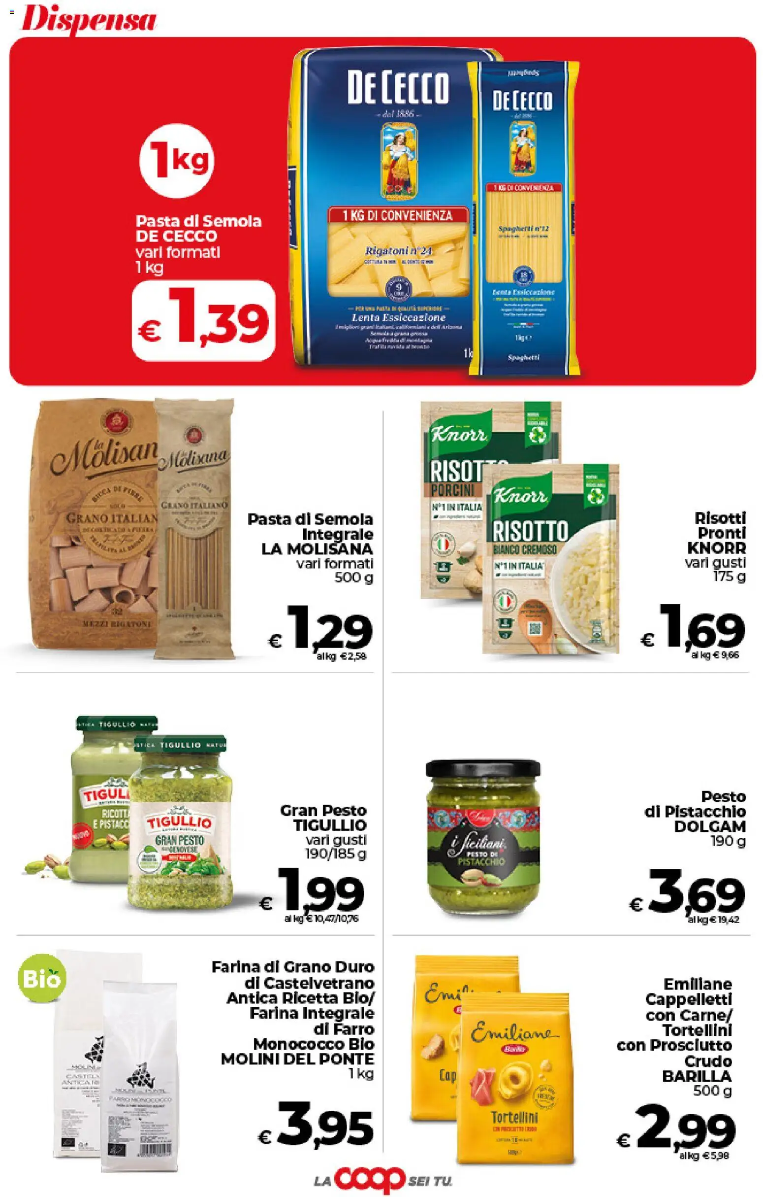 Volantino COOP del 09.06.2026 | Pagina: 25 | Prodotti: Prosciutto, Pasta, Pesto, Farro