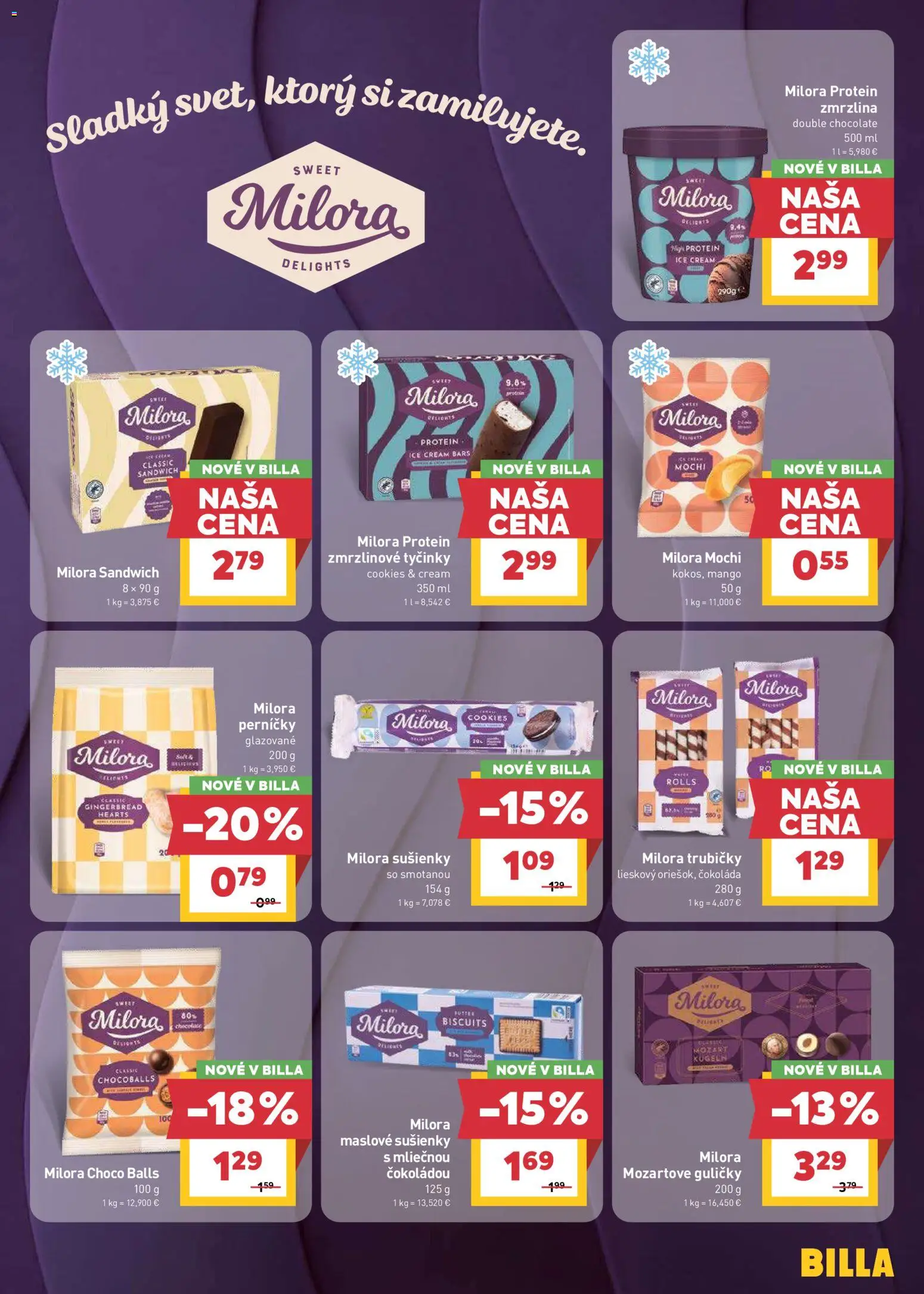 Nové Billa akcie – leták je platný od 29.07.2026 | Strana: 17 | Produkty: Sušienky, Čokoláda, Maslove sušienky, Trubičky