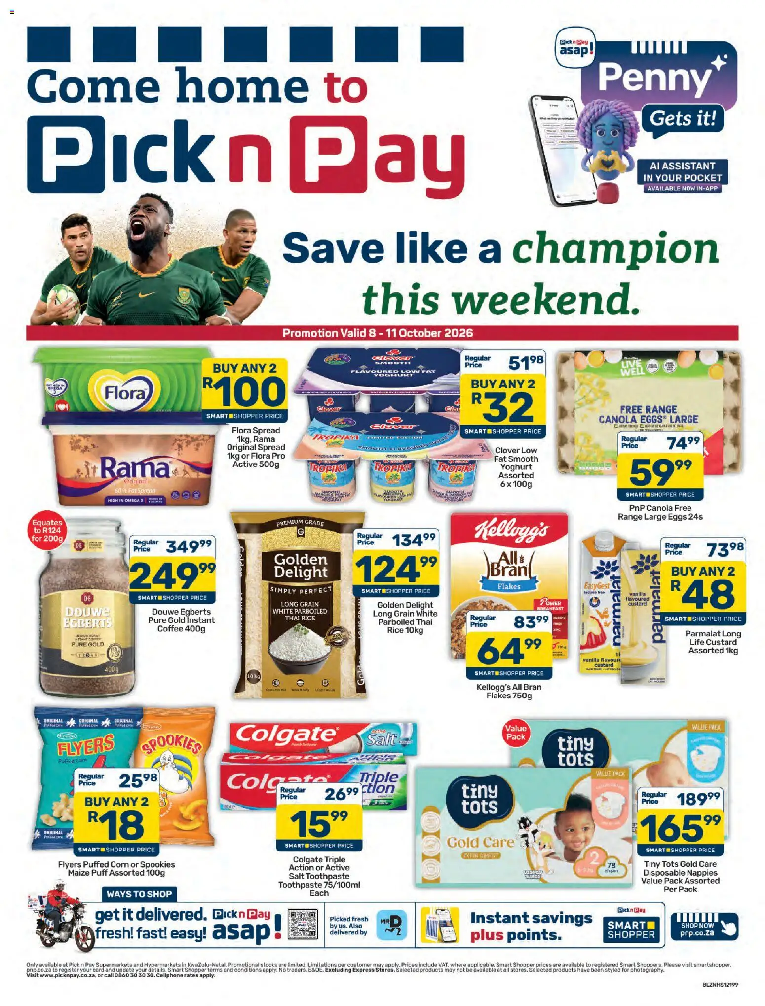 New Pick n Pay catalogue – valid from 08/10/2026 | Page: 1 | Products: Spread, Breakfast, Eggs, Flakes