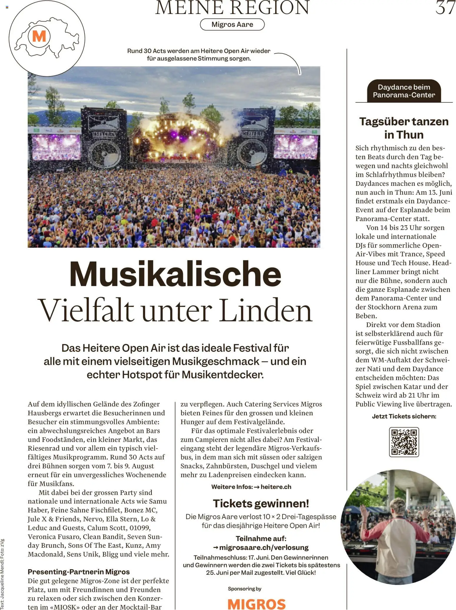 Migros aktionen Magazin – gültig ab 10.06.2026 | Seite: 37 | Produkte: Duschgel, Sahne, Uhr, Spiel
