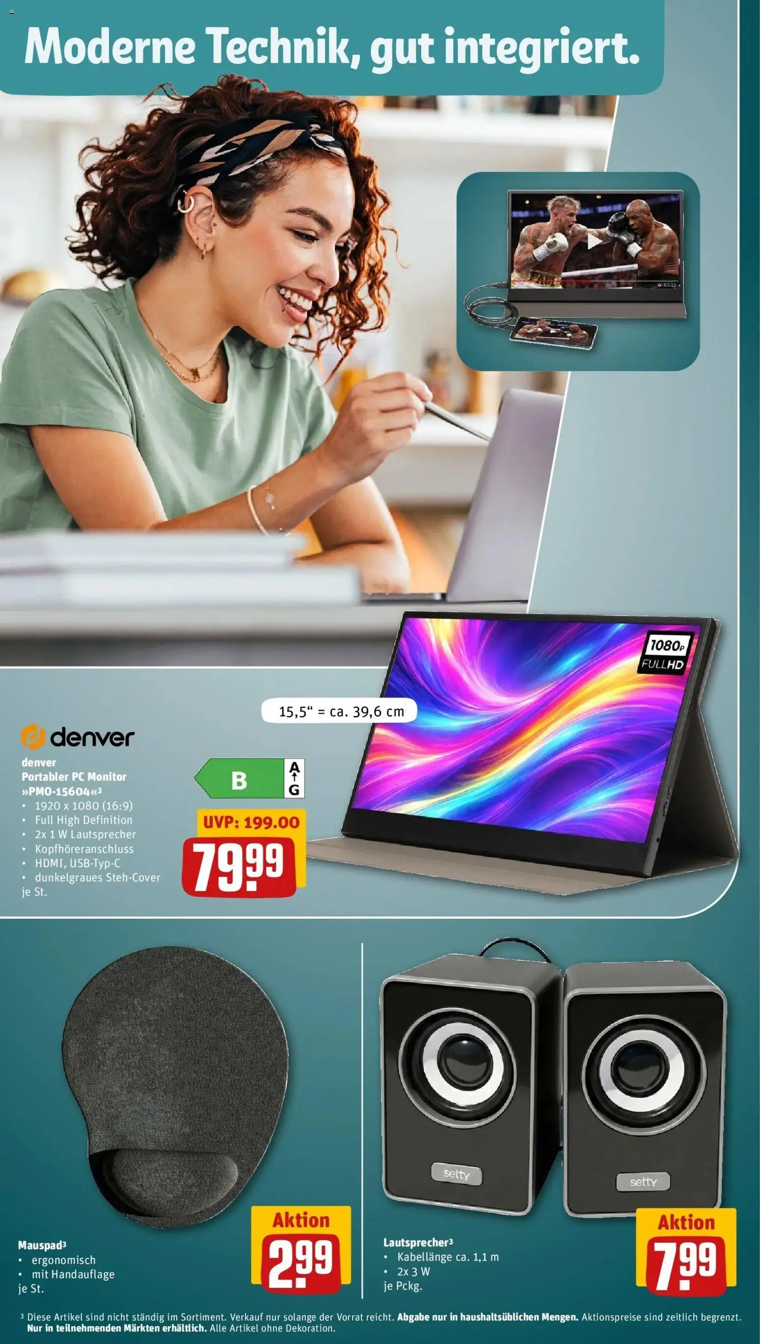 REWE Prospekt ab 03.08.2026 zum Blättern » Angebote | Seite: 36 | Produkte: Lautsprecher, Monitor, PC