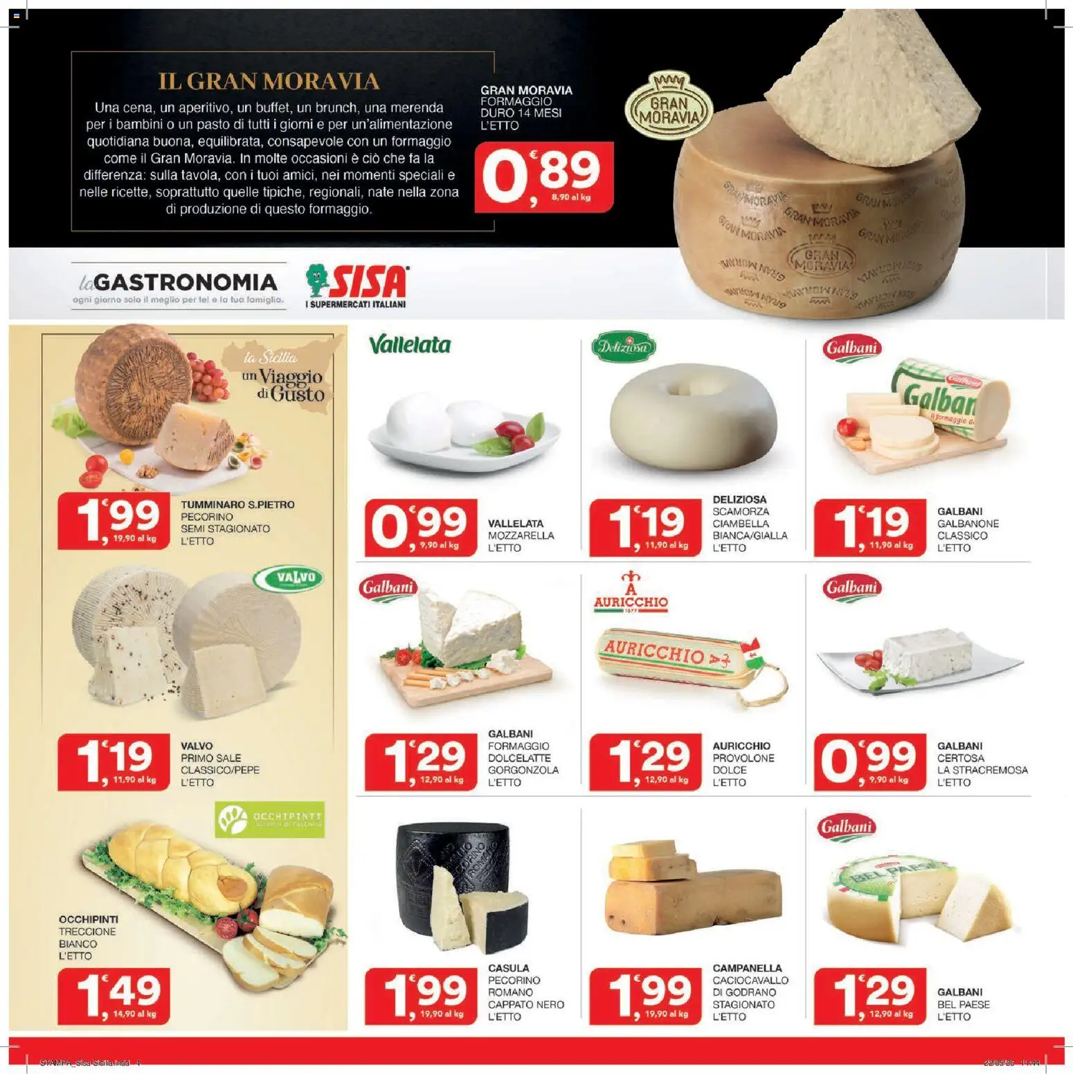 Volantino SISA del 04.06.2026 | Pagina: 4 | Prodotti: Mozzarella, Formaggio, Stampa, Gorgonzola