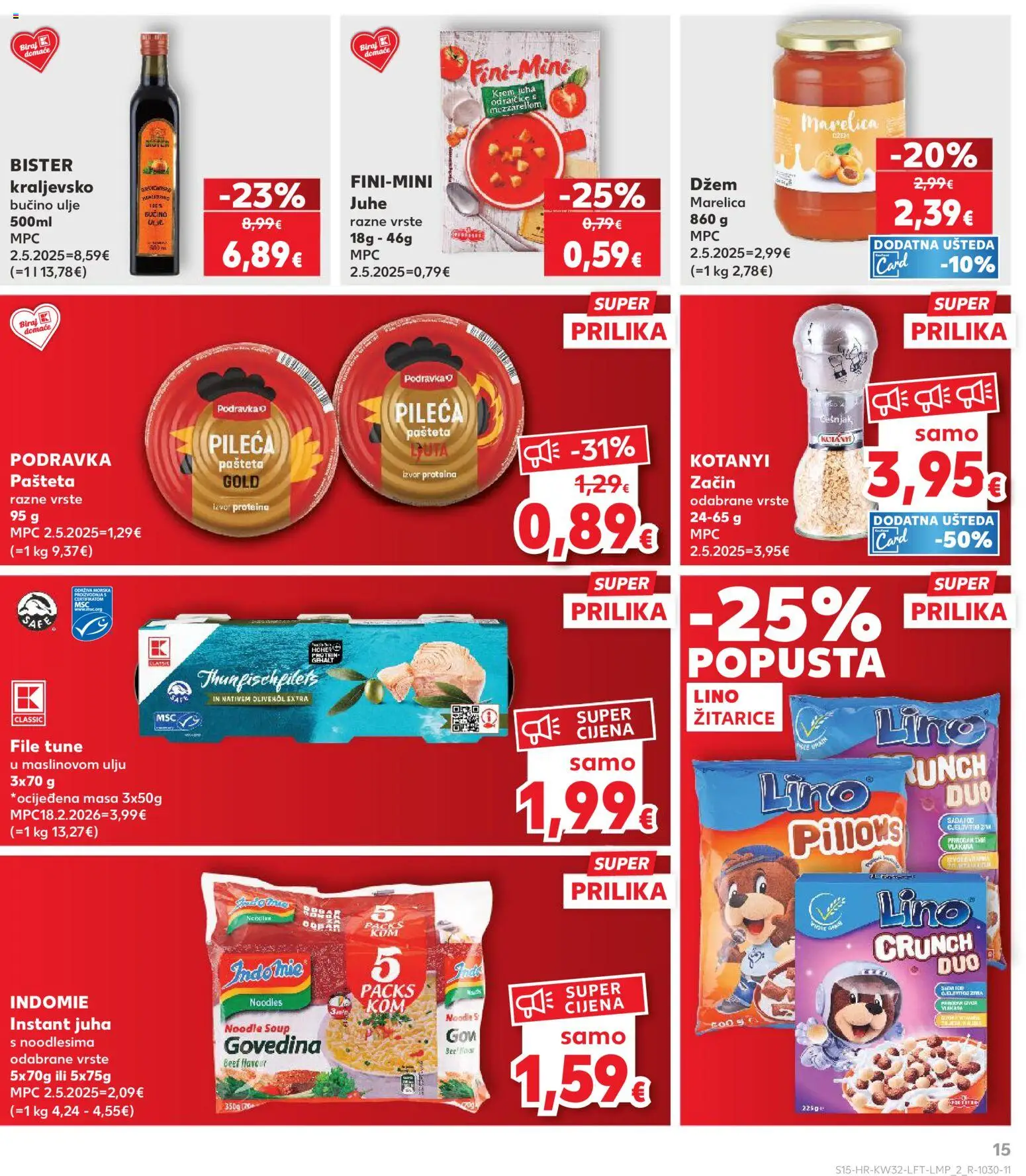 Kaufland katalog | vrijedi od 06.08.2026 | Stranica: 15 | Proizvodi: Ulje, Podravka, Pašteta, Juha
