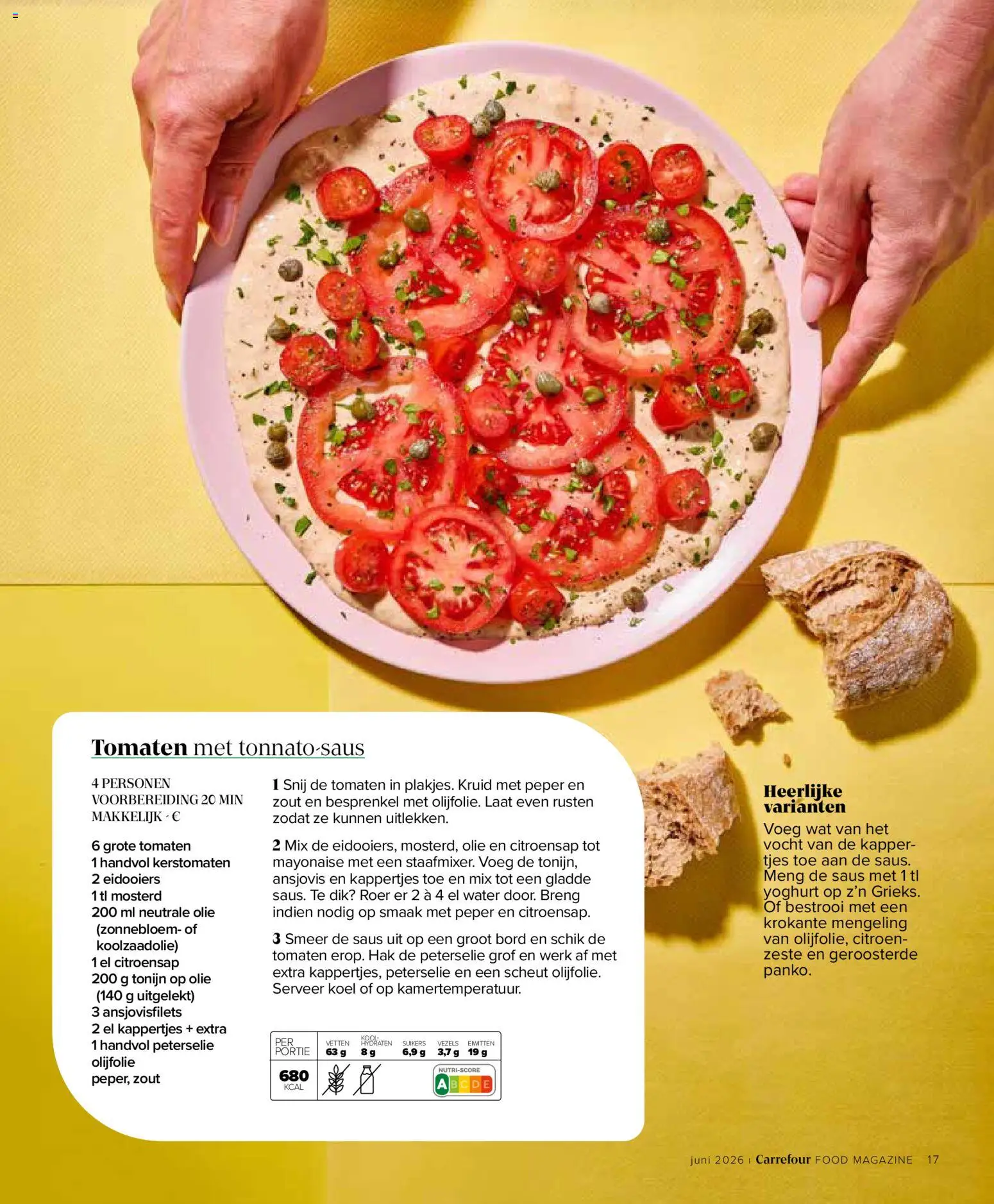 {H1} | Pagina: 17 | Producten: Tonijn, Saus, Kész piskótalap, Peper