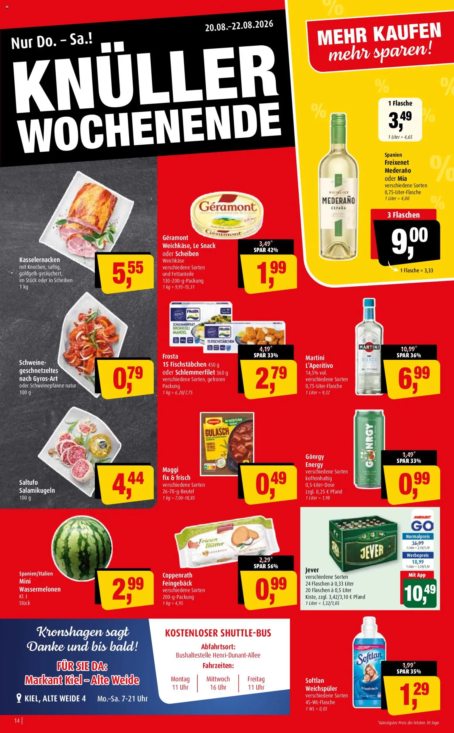 Markant Prospekt – gültig ab 17.08.2026 | Seite: 14 | Produkte: Maggi, Weichspüler, Gulasch, Uhr