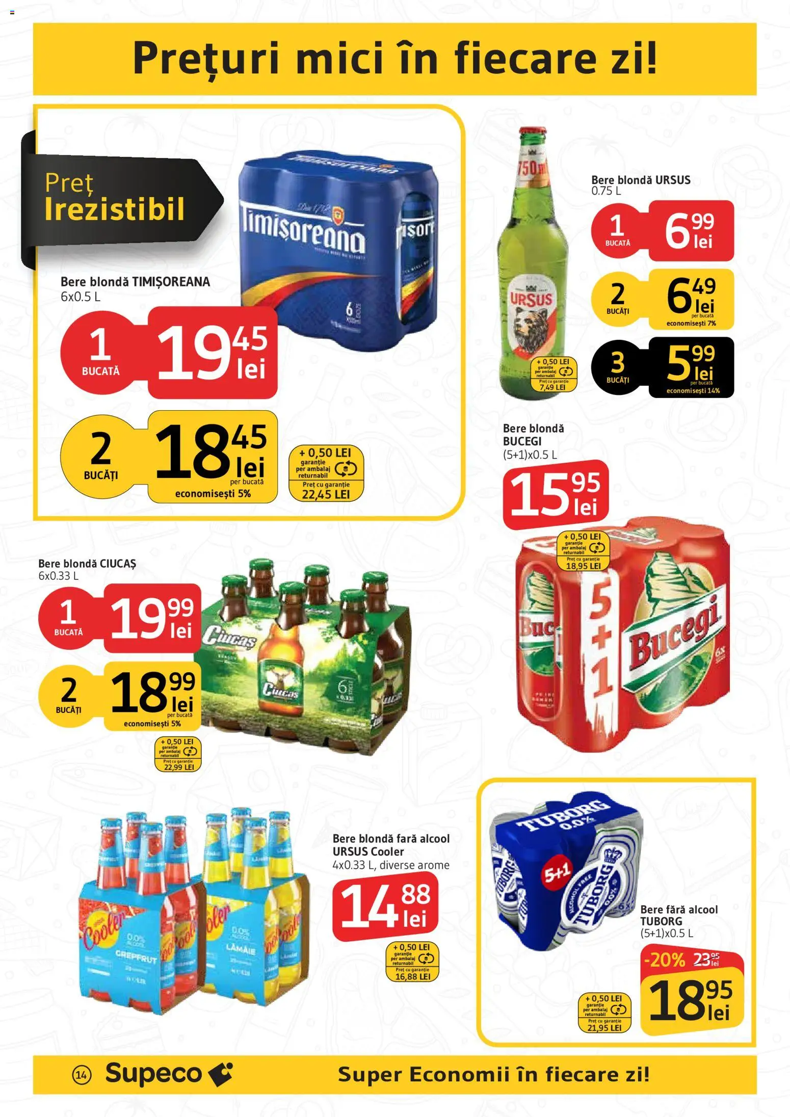 Noul catalog Supeco – valabil de la 06.08.2026 | Pagină: 14 | Produse: Mici, Bere, Lămâie