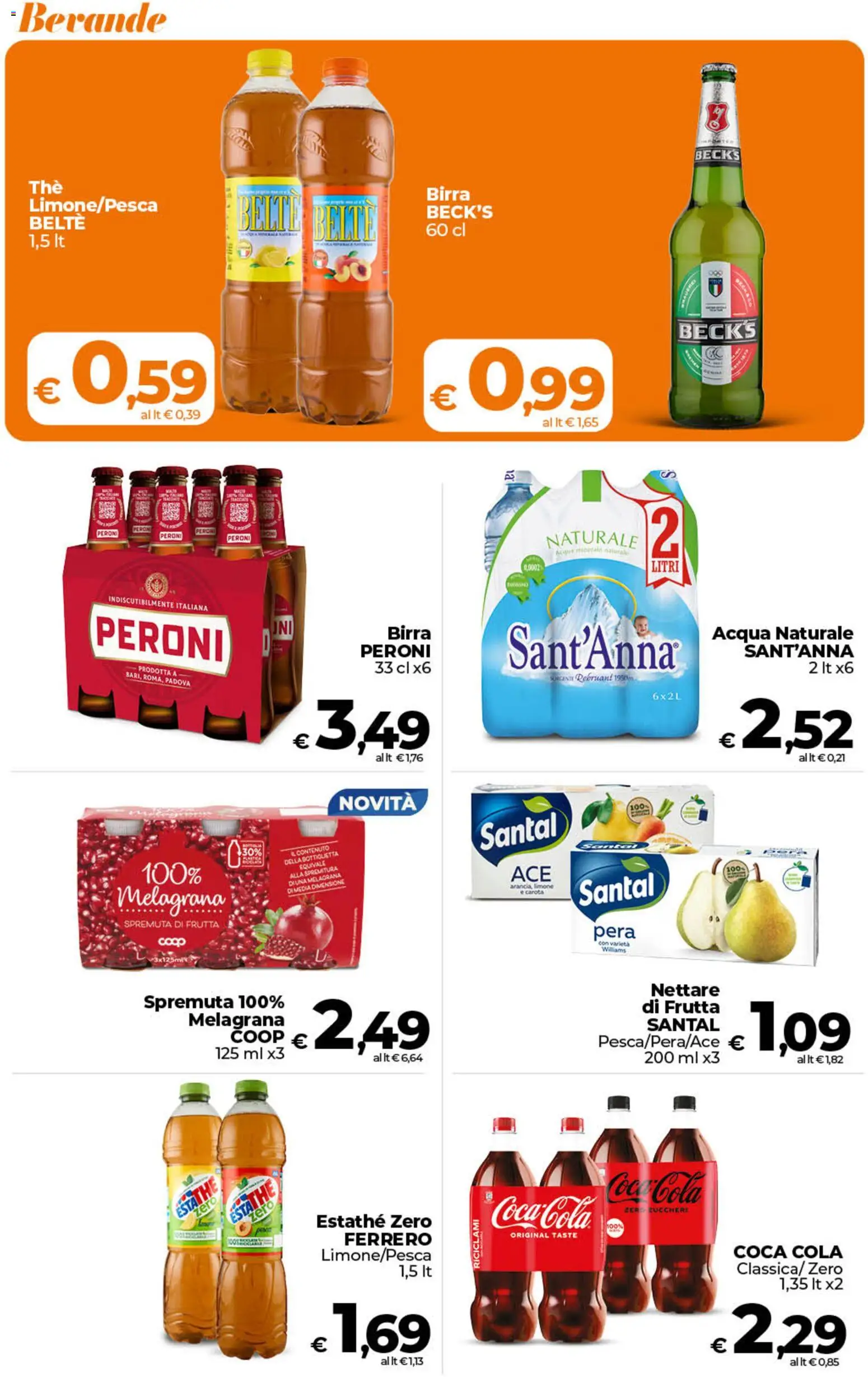 Volantino Ipercoop del 19.05.2026 | Pagina: 44 | Prodotti: Birra, Frutta, Pera, Coca Cola