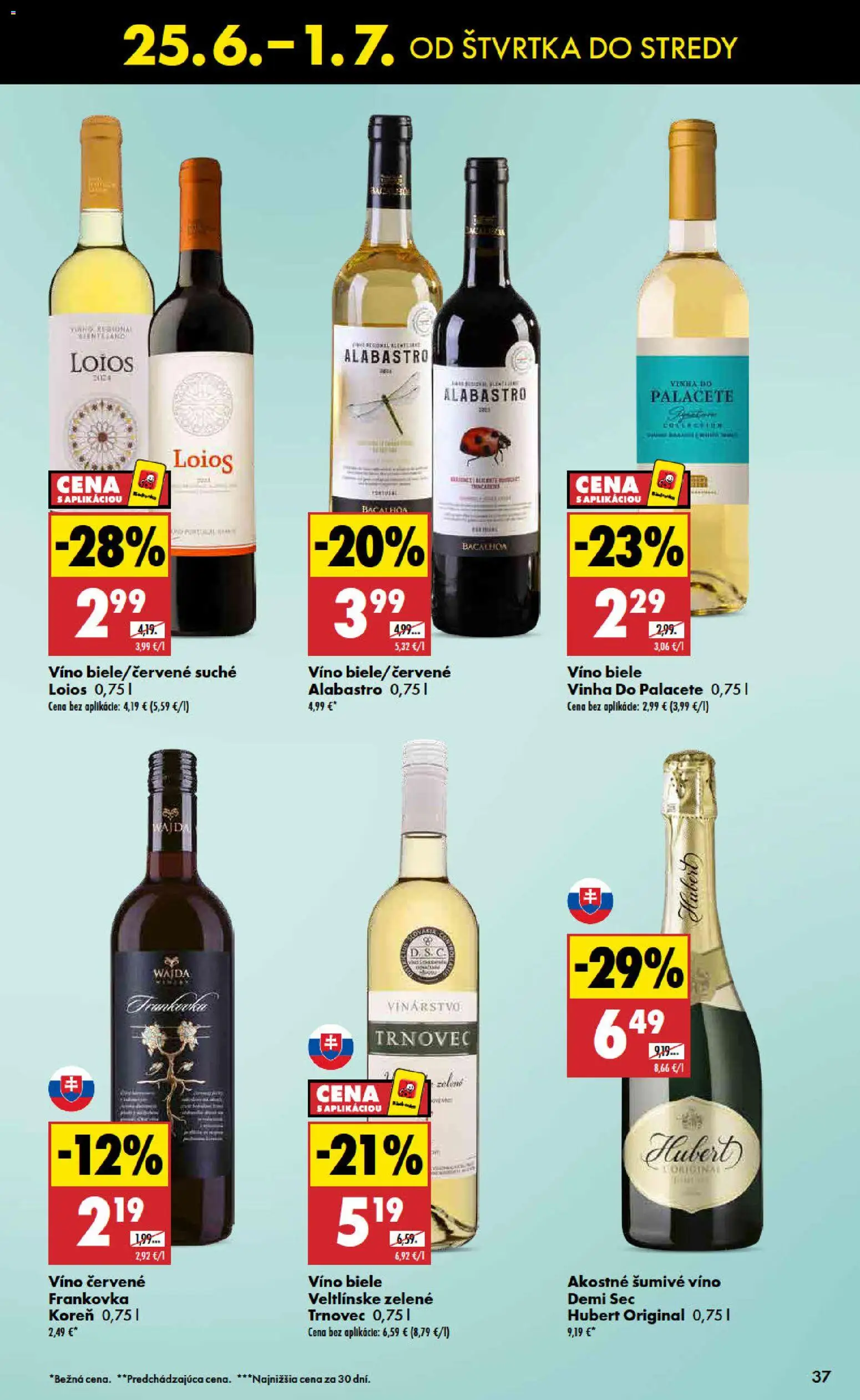 Nové Biedronka akcie – leták je platný od 25.06.2026 | Strana: 37 | Produkty: Víno, Červené víno, Šumivé víno