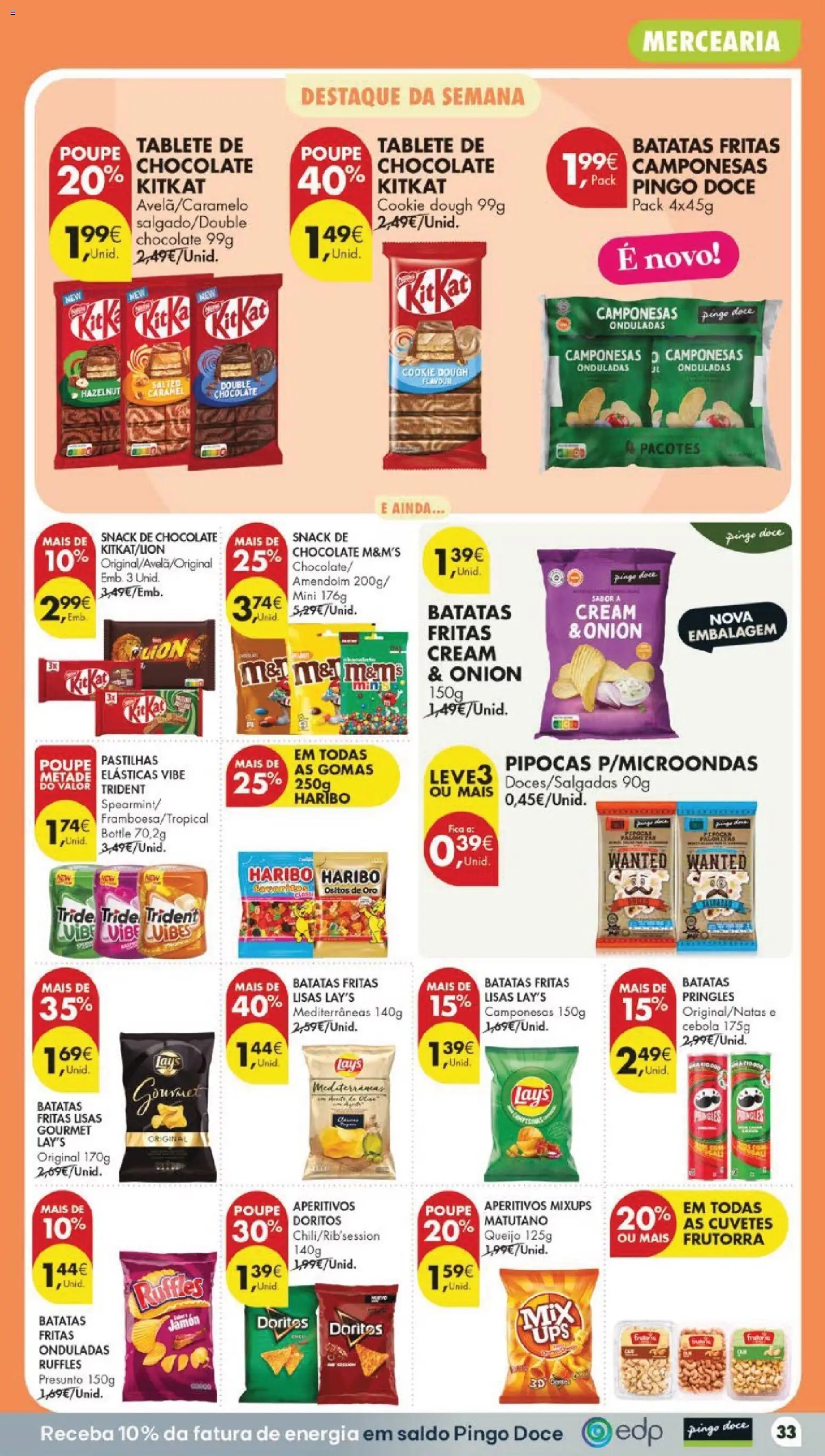 Pingo Doce folheto │ válido de 04/08/2026 | Página: 39 | Produtos: Queijo, Presunto, Gomas, Batatas fritas