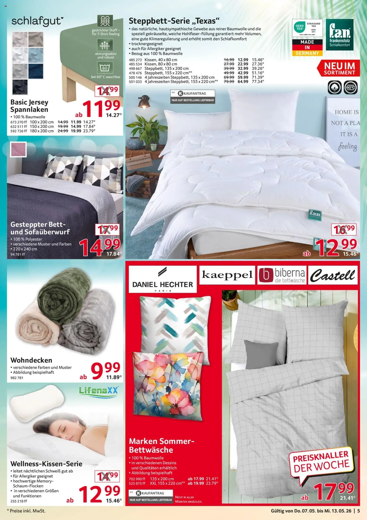 Selgros Non Food – gültig ab 07.05.2026 | Seite: 5 | Produkte: Bett, Bettwäsche