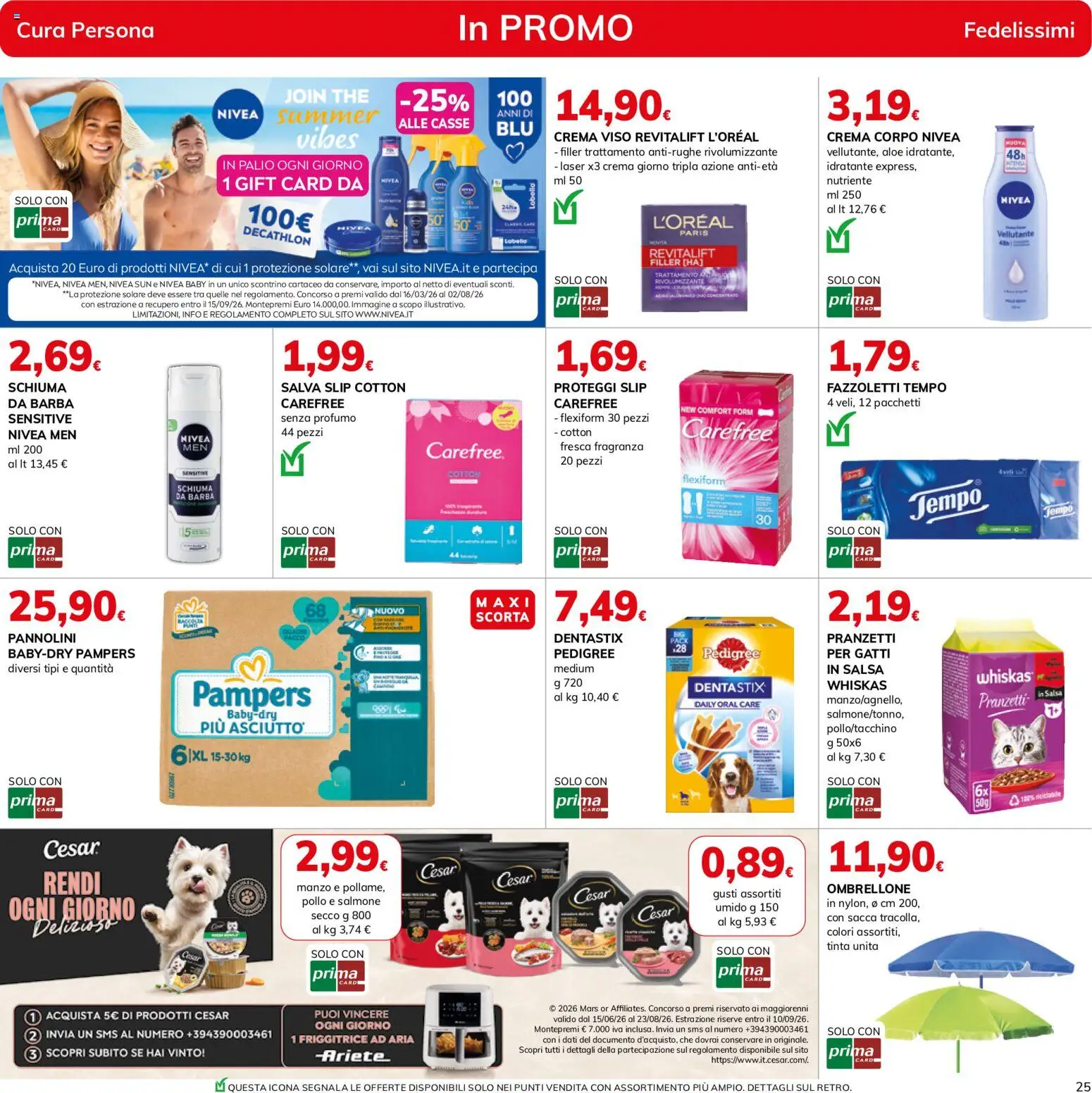 Volantino Basko del 16.06.2026 | Pagina: 25 | Prodotti: Pannolini, Schiuma da barba, The, Profumo