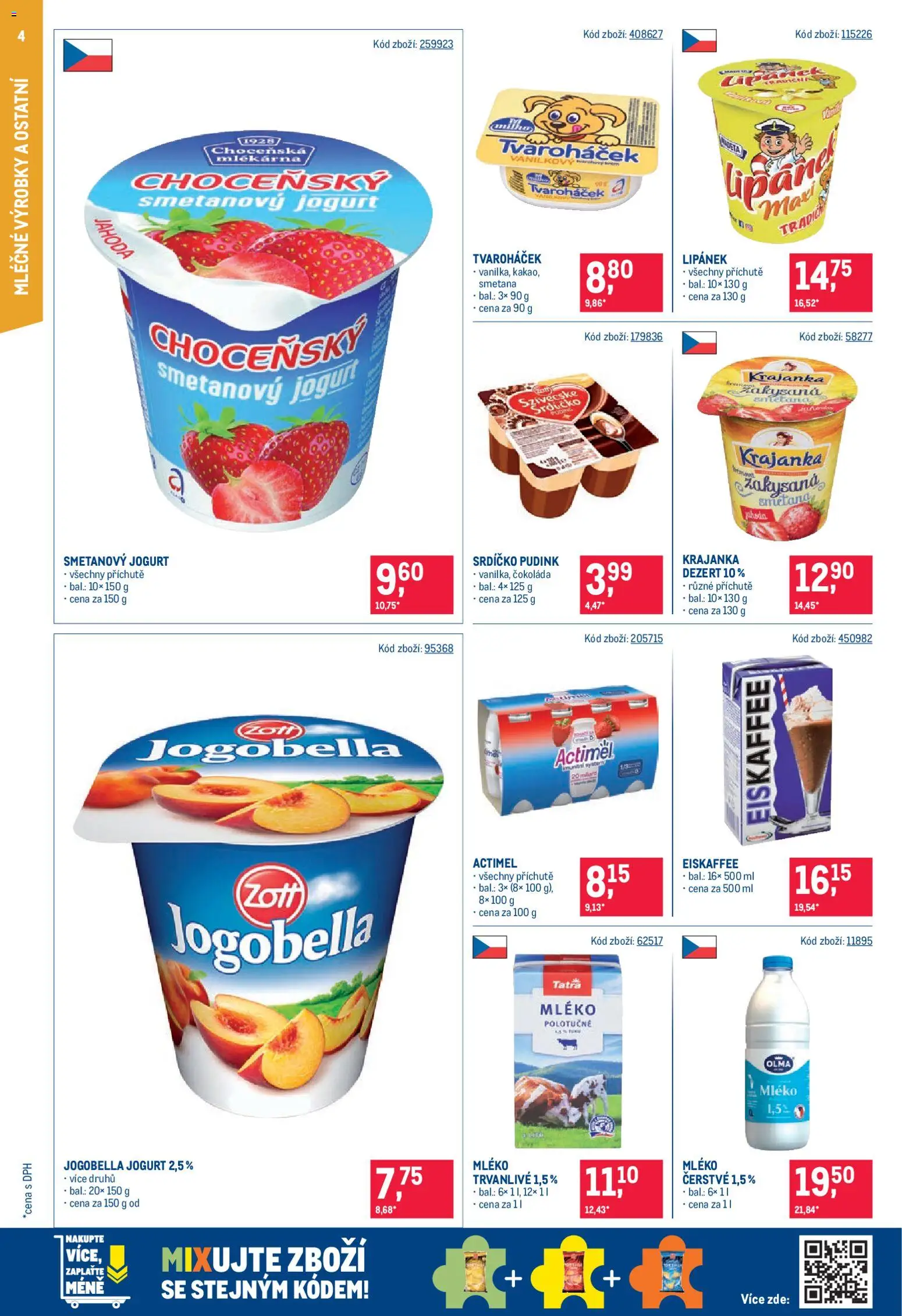 Makro leták - Maloobchod od 08.04.2026 | Strana: 4 | Produkty: Lipánek, Jogurt, Eiskaffee, Jogobella