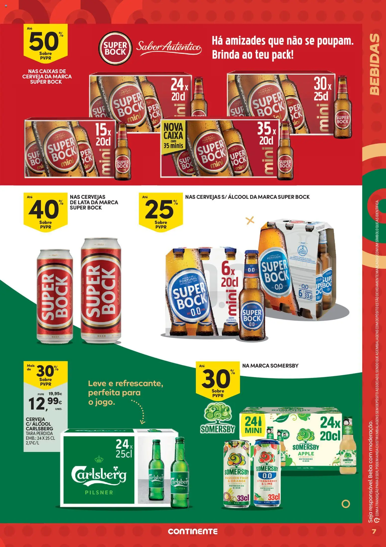 Continente - Futebol Alimenta a fome de vencer │ válido de 09.06.2026 | Página: 7 | Produtos: Super bock, Cerveja, Somersby