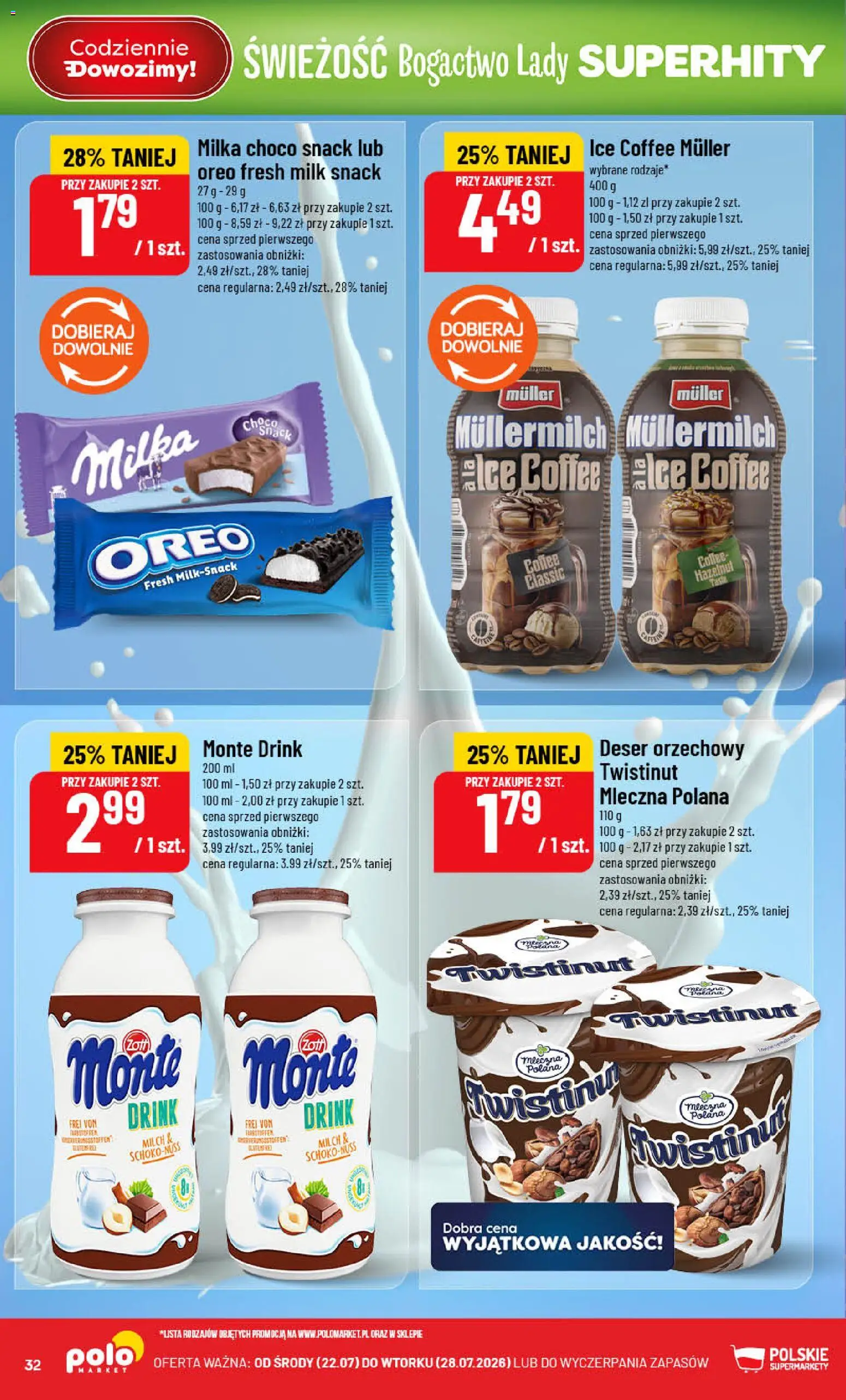 POLOmarket gazetka od 22.07.2026 | Strona: 32 | Produkty: Milka