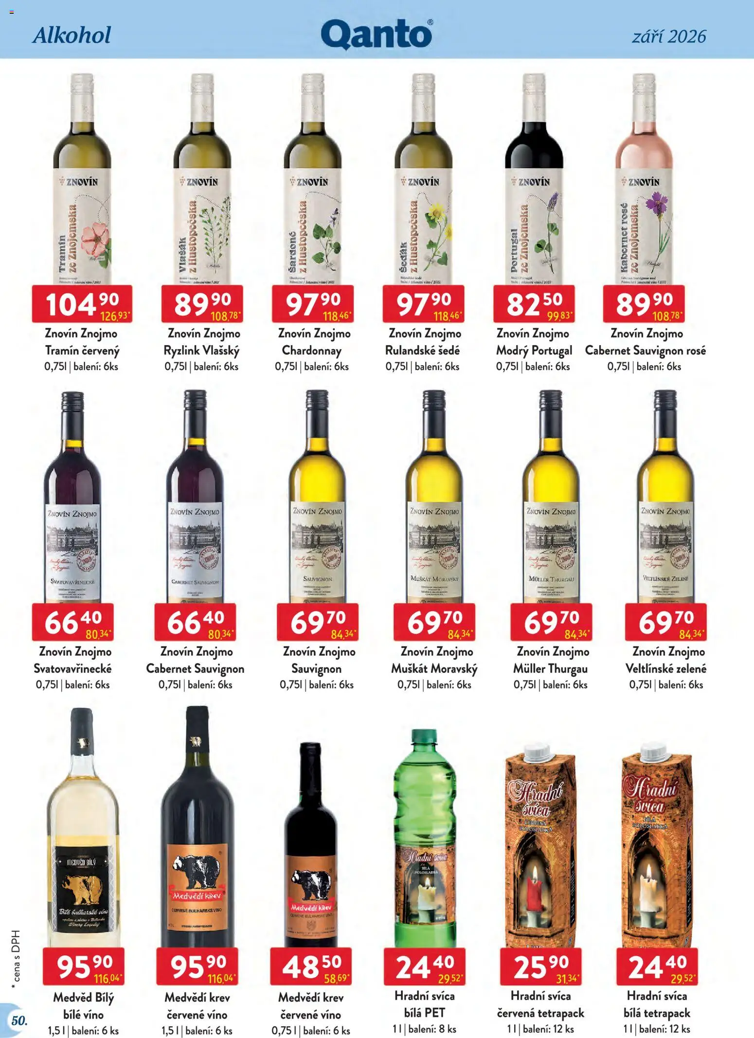 Astur & Qanto leták - Velkoobchod 09/2026 od 01.09.2026 | Strana: 50 | Produkty: Bílé víno, Víno, Cabernet Sauvignon, Alkohol