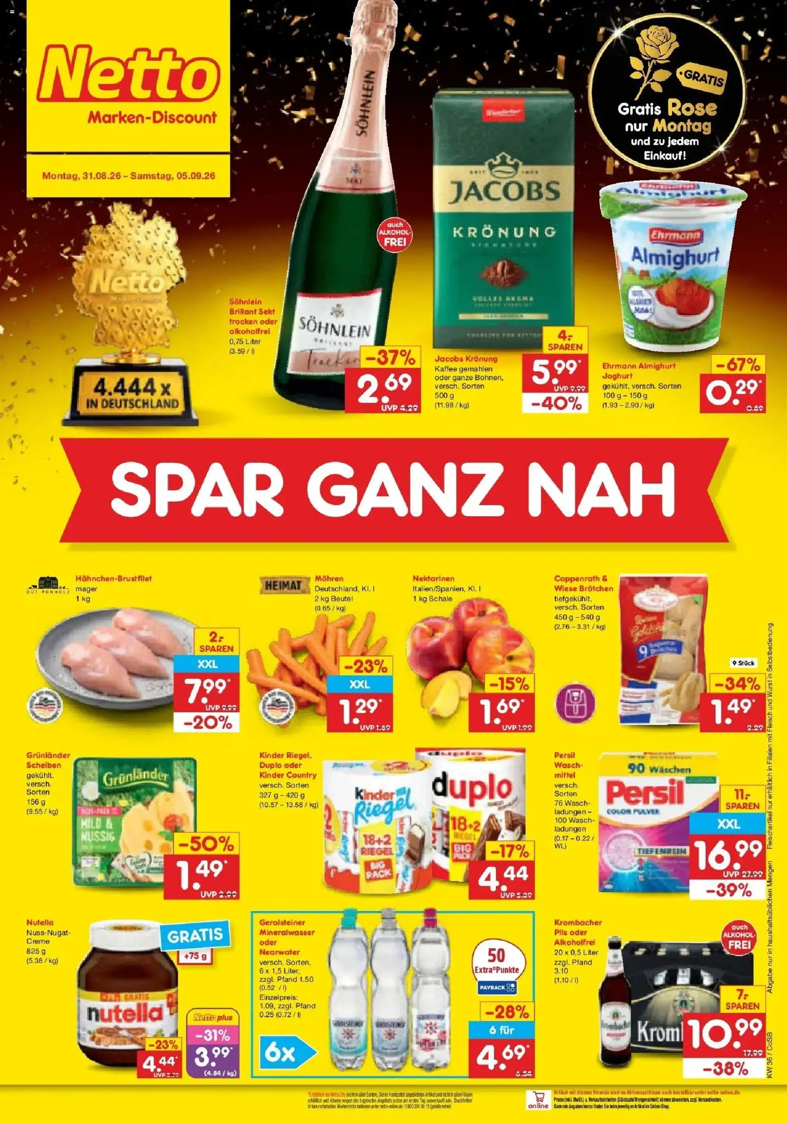 Netto Marken-Discount Prospekt Bitterfeld-Wolfen (ab 31.08.2026) » Angebote | Seite: 2 | Produkte: Kaffee, Pils, Mineralwasser, Creme