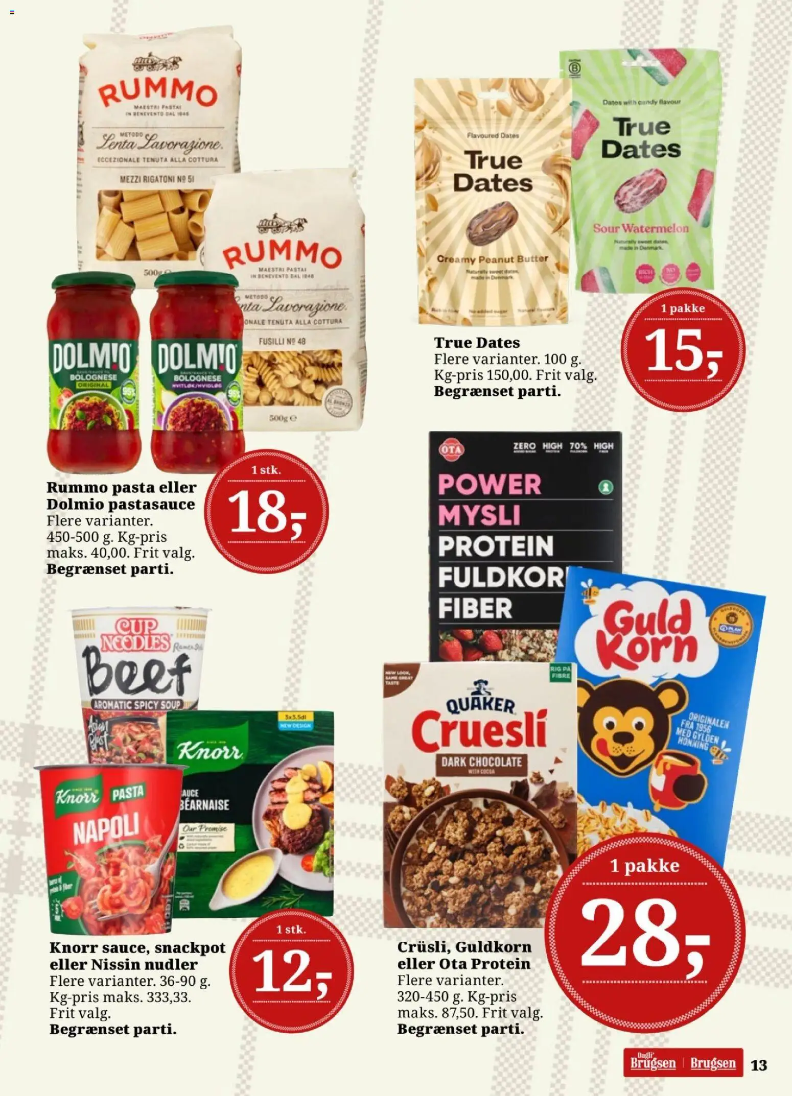 Dagli'Brugsen tilbudsavis – gyldig fra 22.05.2026 | Side: 15 | Produkter: Nudler, Korn, Honning, Pastasauce