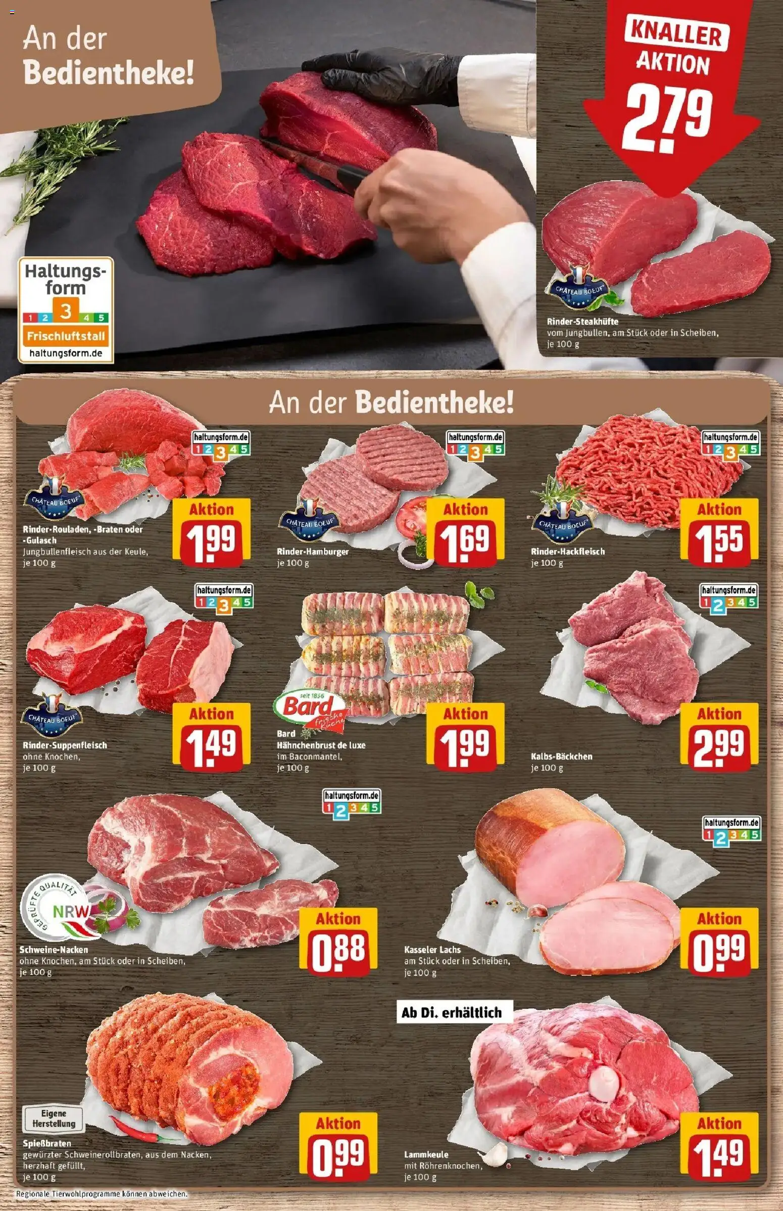 REWE Prospekt ab 26.10.2026 zum Blättern » Angebote | Seite: 8 | Produkte: Lammkeule, Lachs, Gulasch, Hahnchenbrust