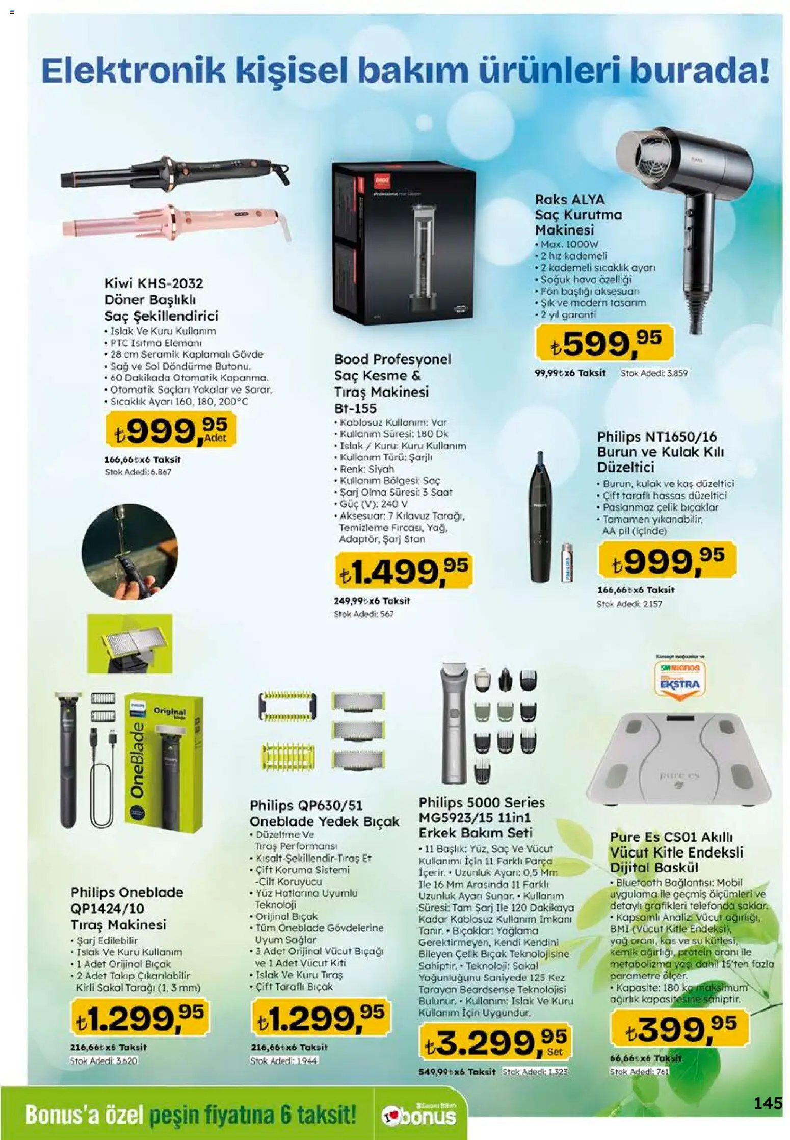 Migros Katalog - 5M Migroskop Dijital - 05 Ekim 2026 tarihinden itibaren geçerlidir | Sayfa: 145 | Ürünler: Saç kurutma makinesi, Dijital baskül, Pil, Ağırlık