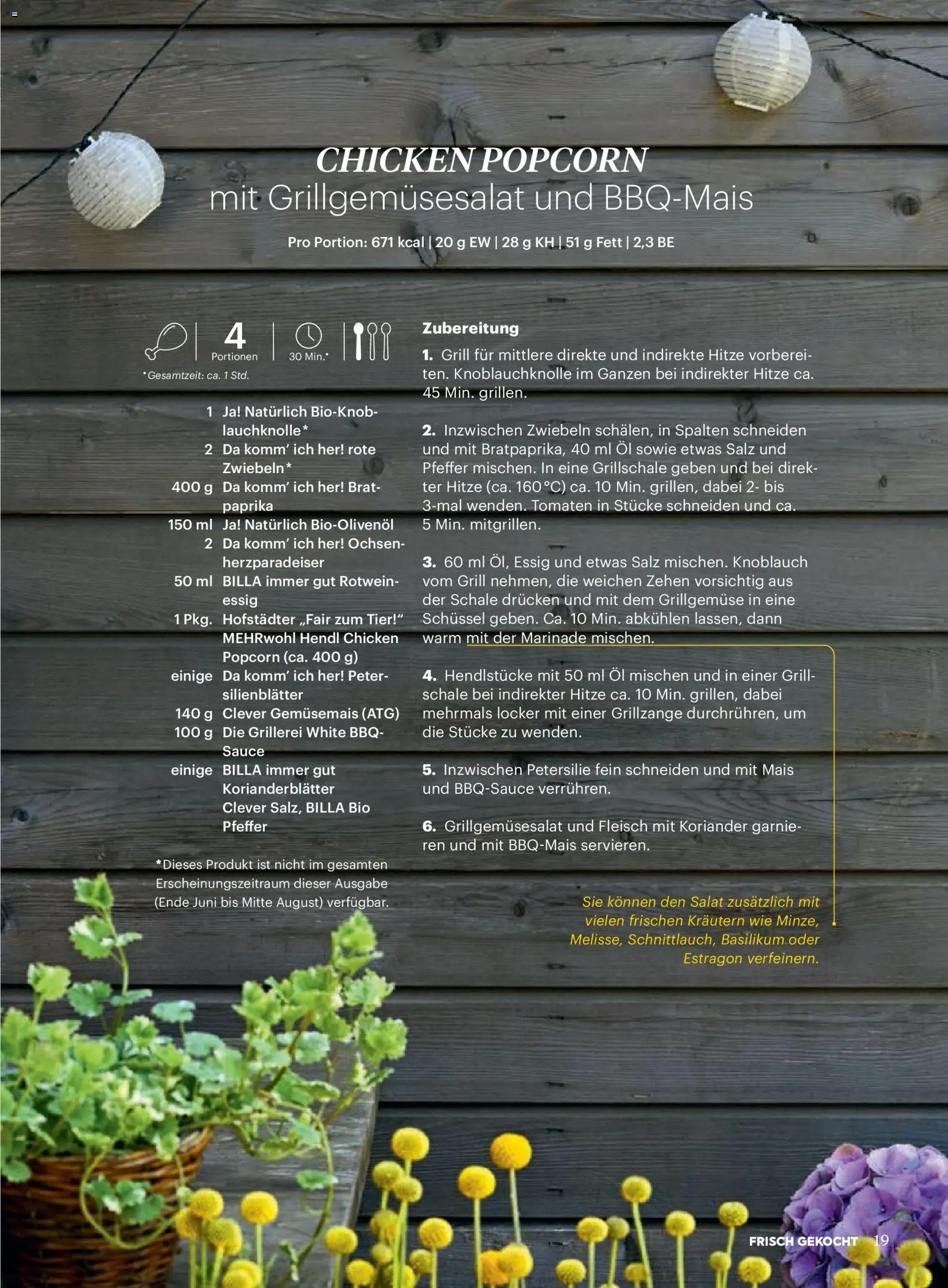 Billa AT akciós ujság - amely érvényes a következő dátumtól: 01.07.2026 | Oldal: 17 | Termékek: Grill, Popcorn, Koriander