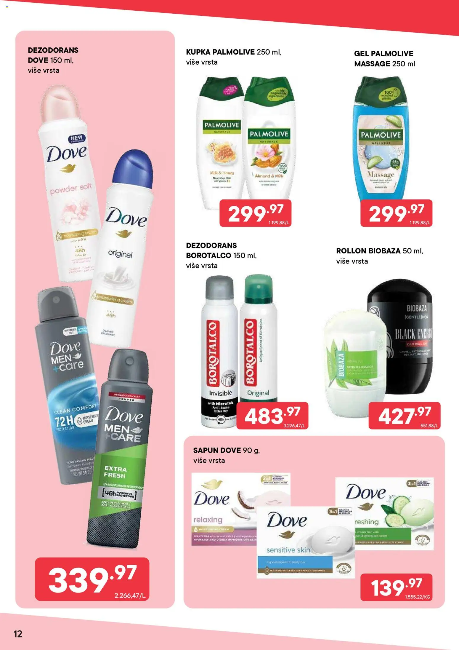 PerSu katalog - važi od 20.07.2026 | Strana: 12 | Proizvode: Palmolive, Sapun, Dove, Borotalco